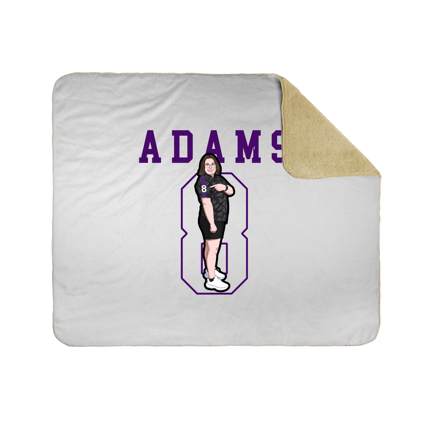 Throw Blanket — Shirsey in White