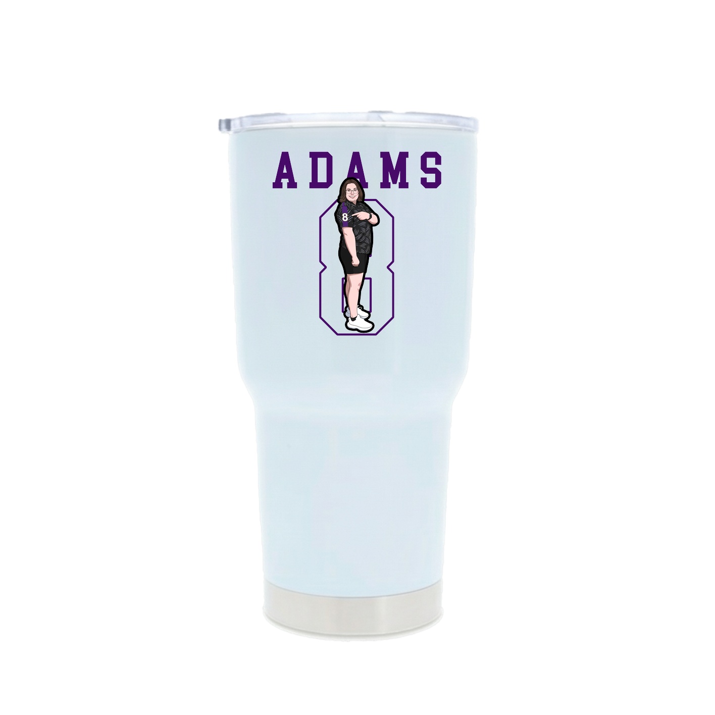 30oz Stainless Steel Tumbler — Shirsey in White