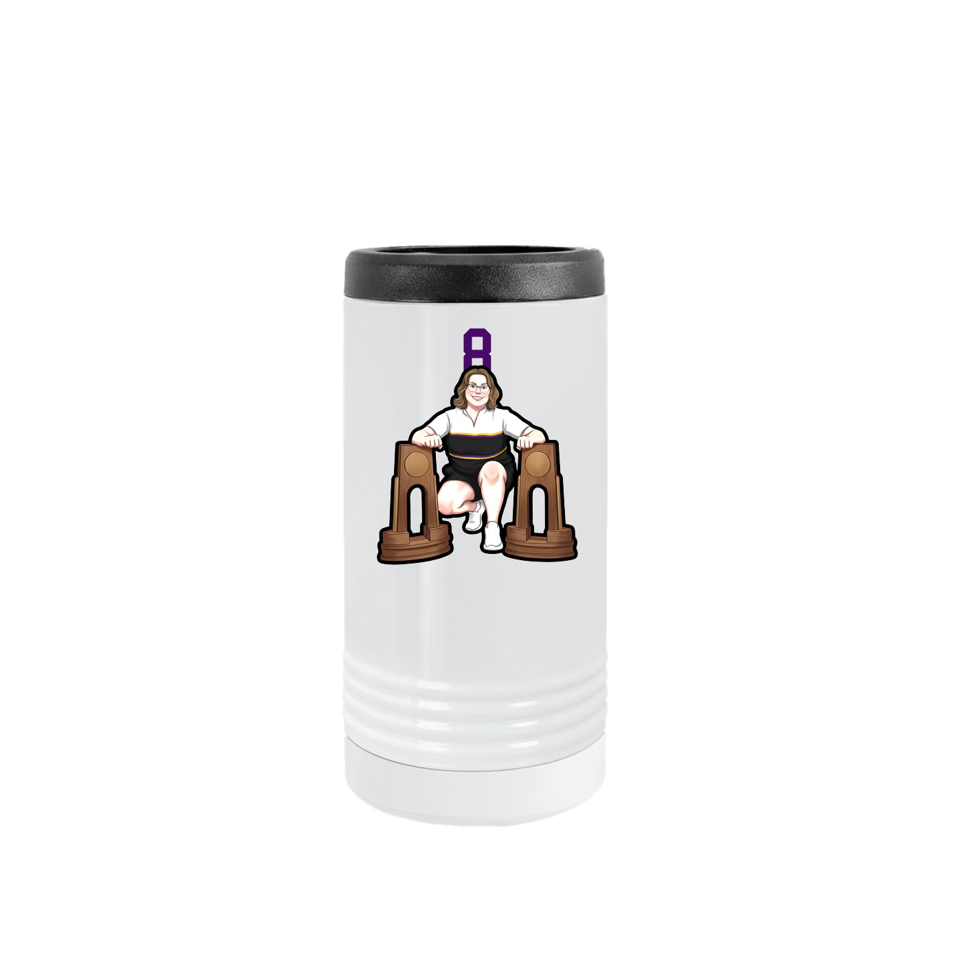Slim Beverage Holder — Number Top in White