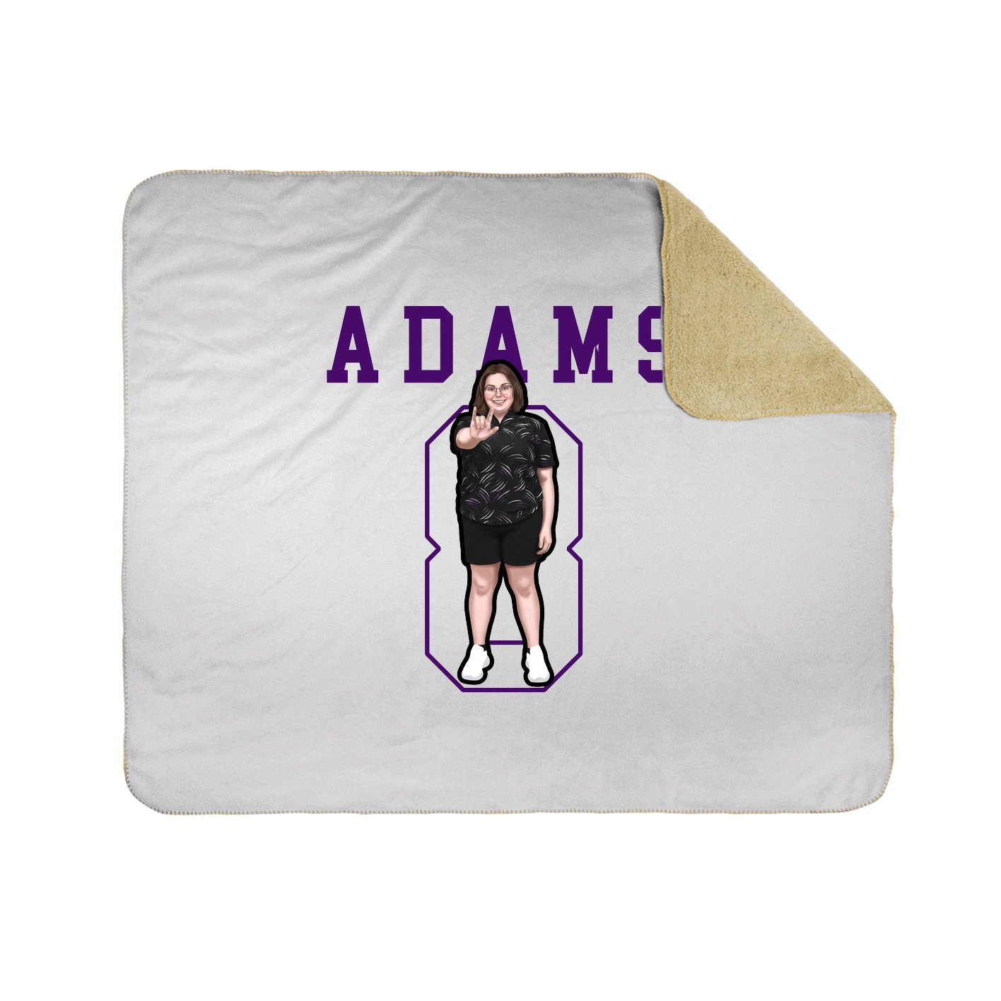 Throw Blanket — Shirsey in White