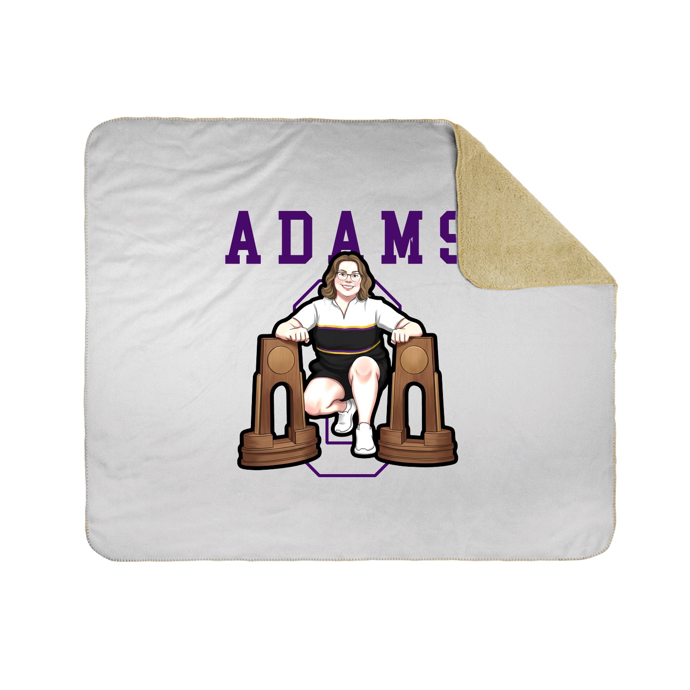 50x60 Sherpa Lined Throw Blanket