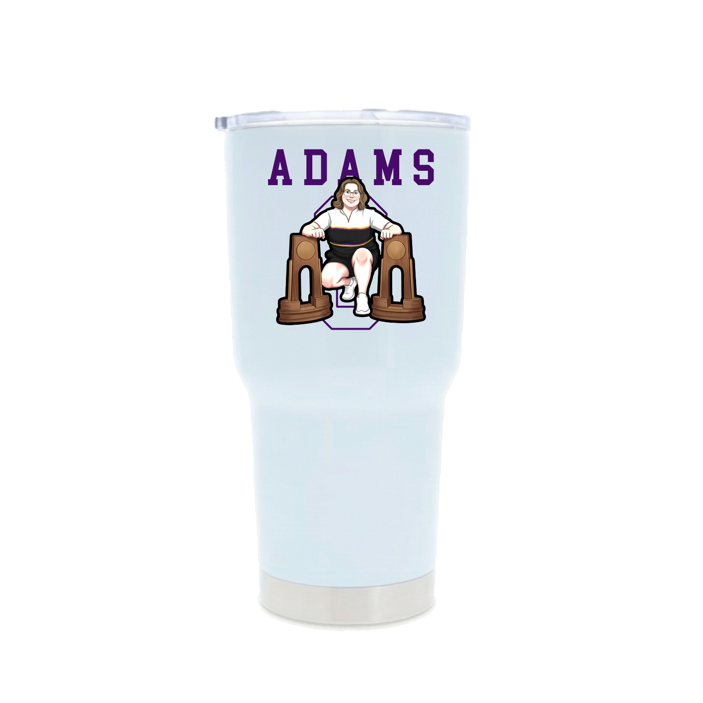 30oz Stainless Steel Tumbler — Shirsey in White