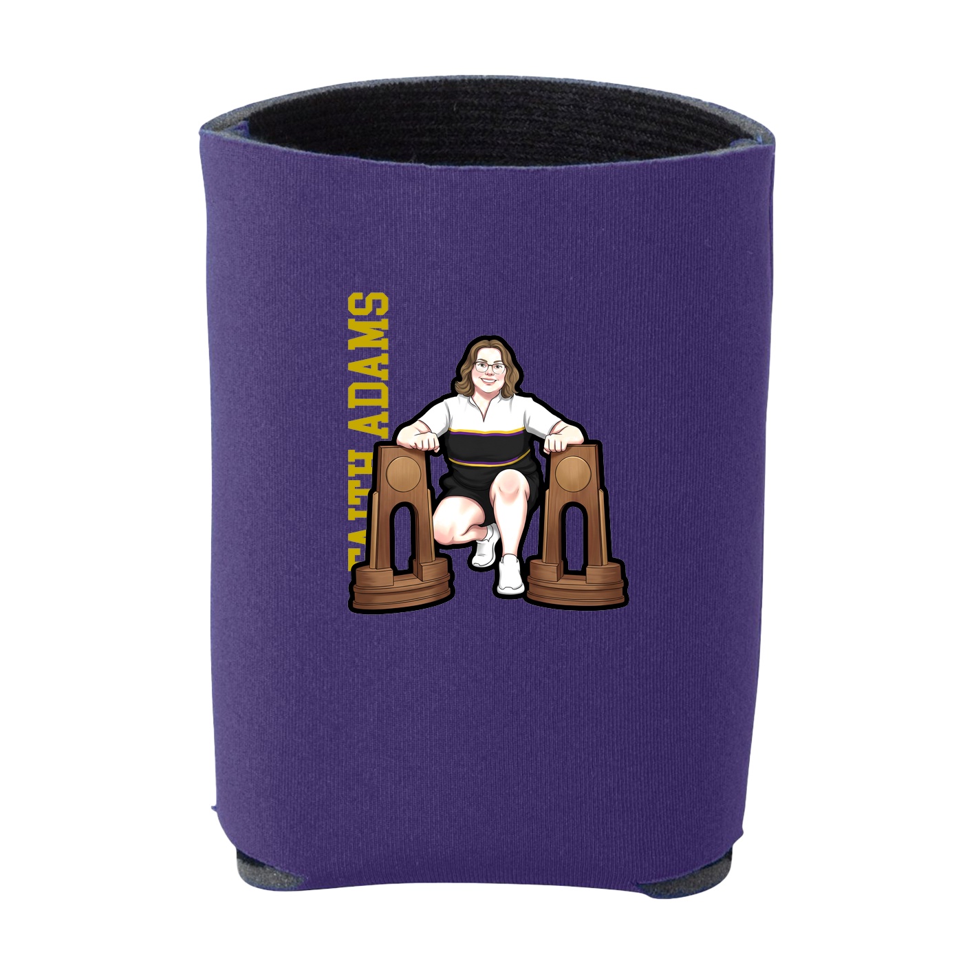 Can Holder — Name Vertical in Purple