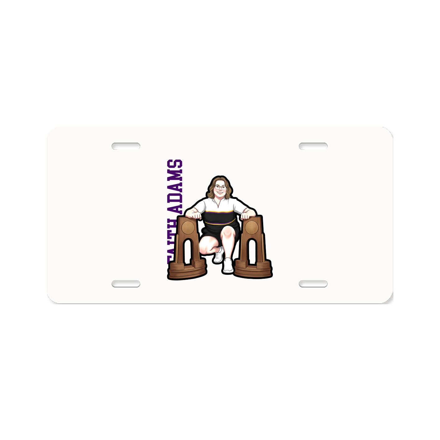 License Plate — Name Vertical in Classic