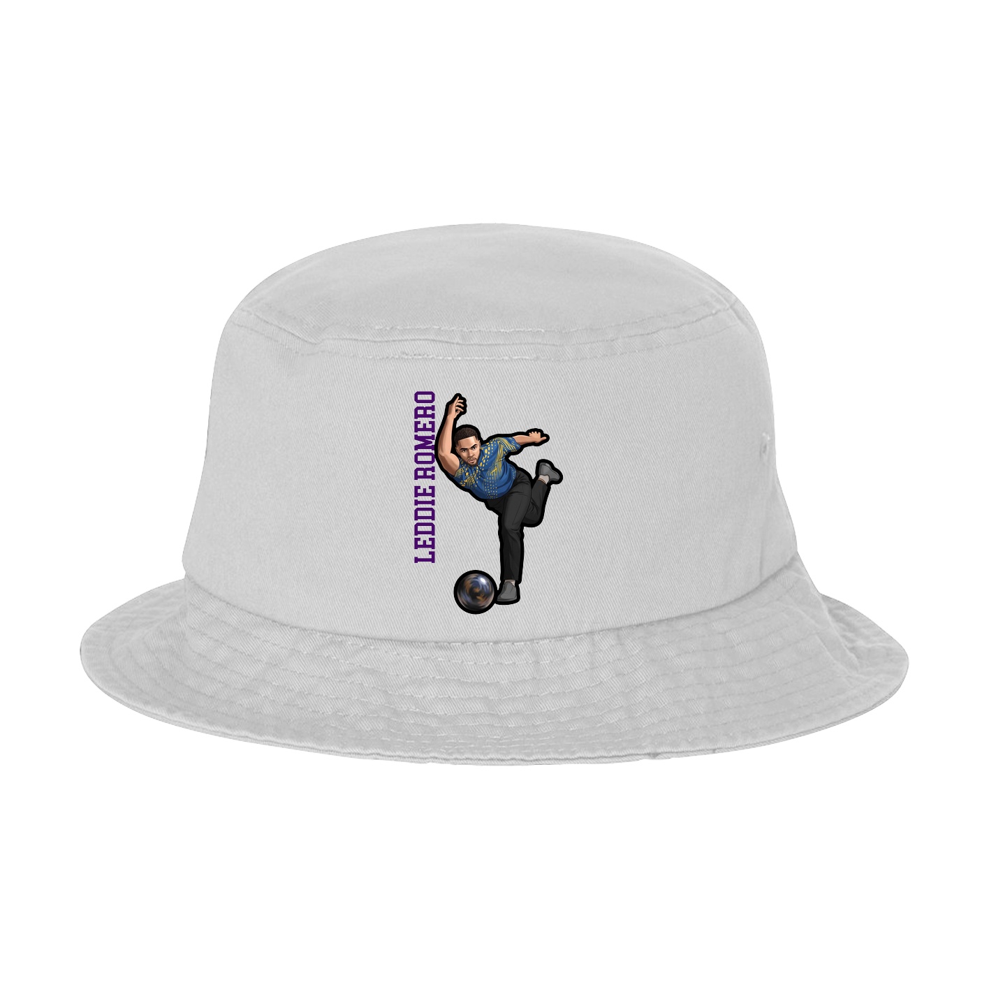 Bucket Cap — Name Vertical in White