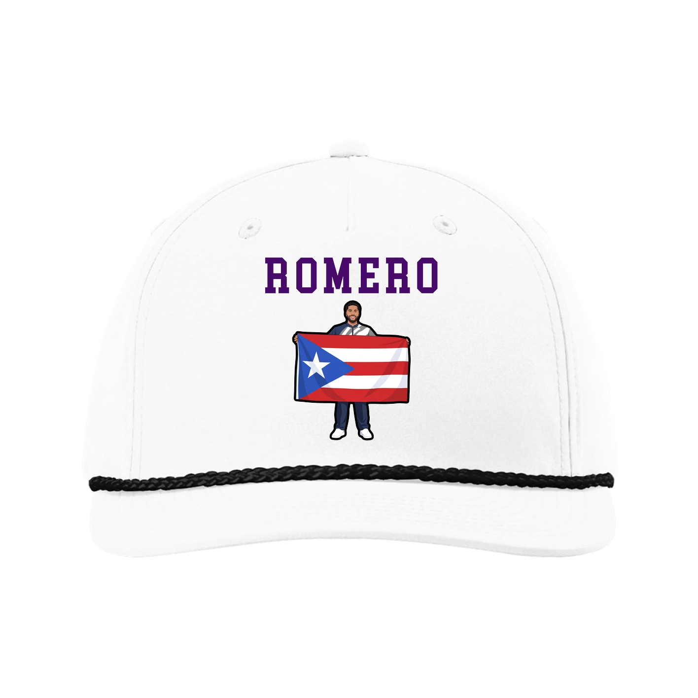 Five-Panel Classic Rope Cap — Shirsey in White