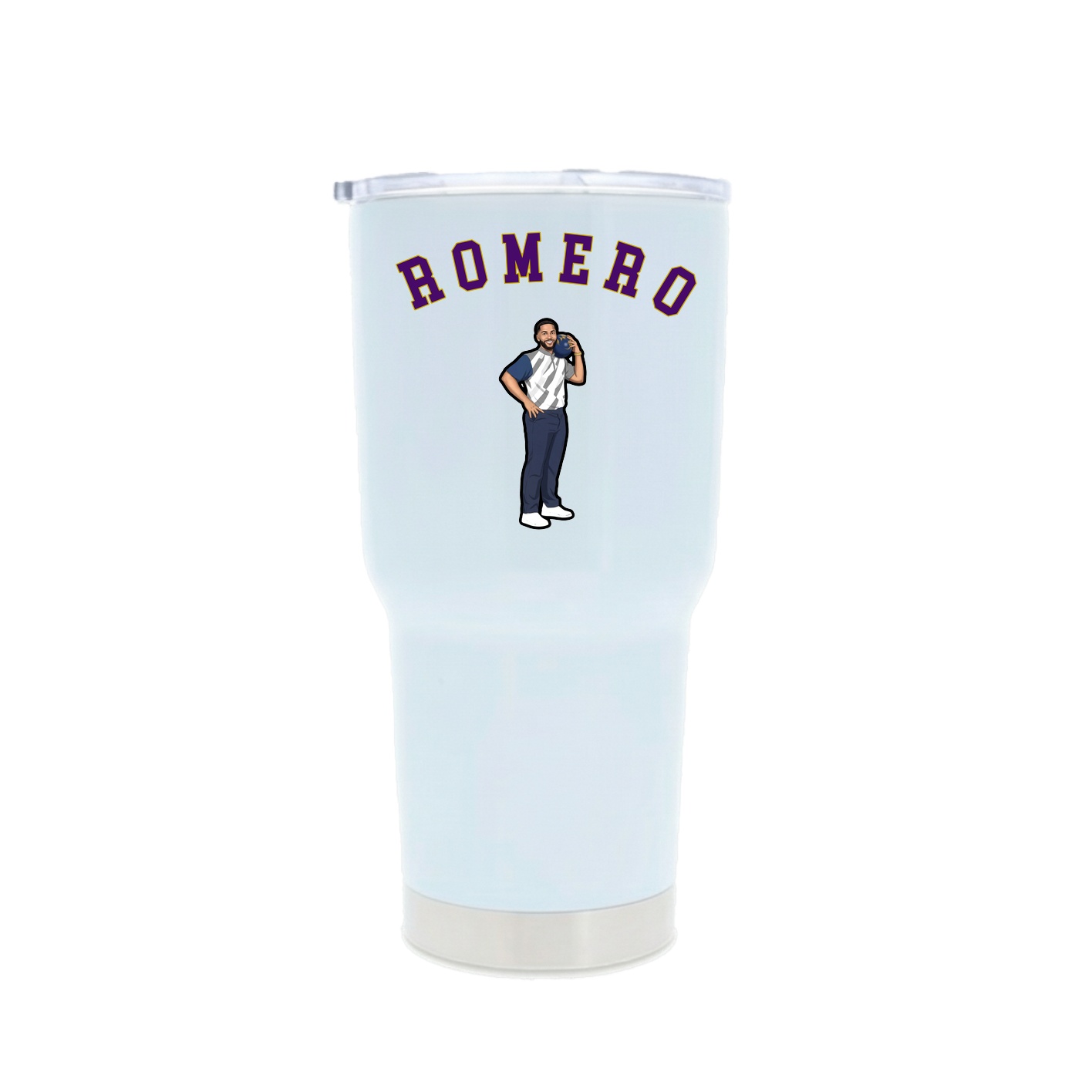 30oz Stainless Steel Tumbler — Shirsey Arch in White