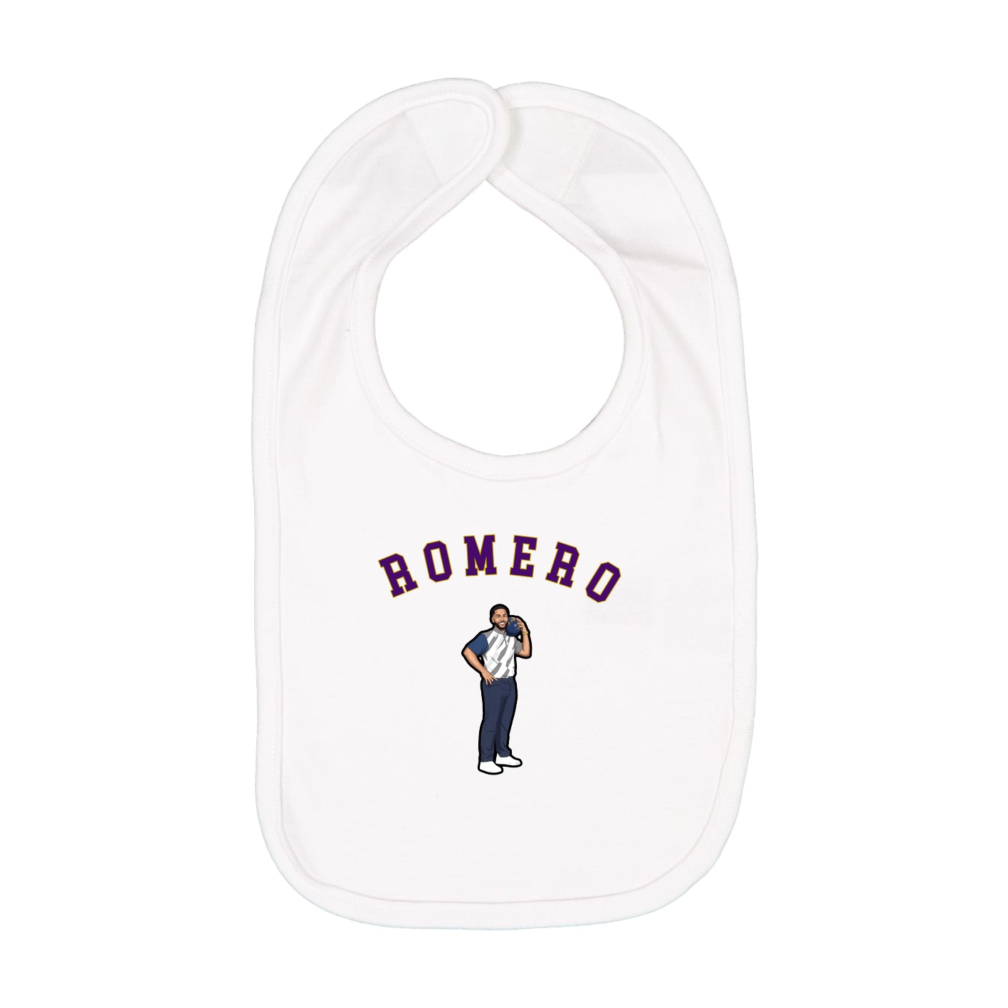 Infant Bib — Shirsey Arch in White