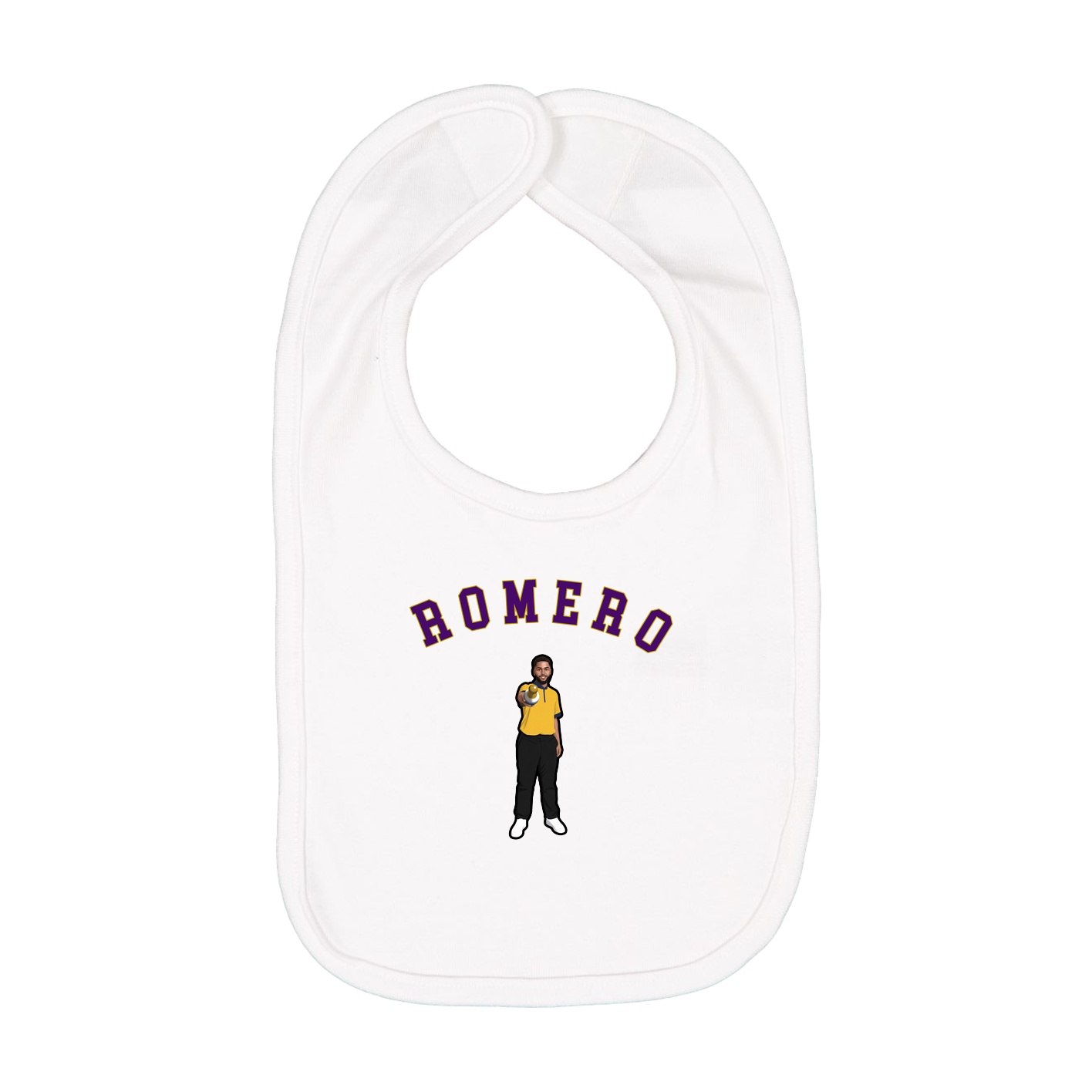 Infant Bib — Shirsey Arch in White