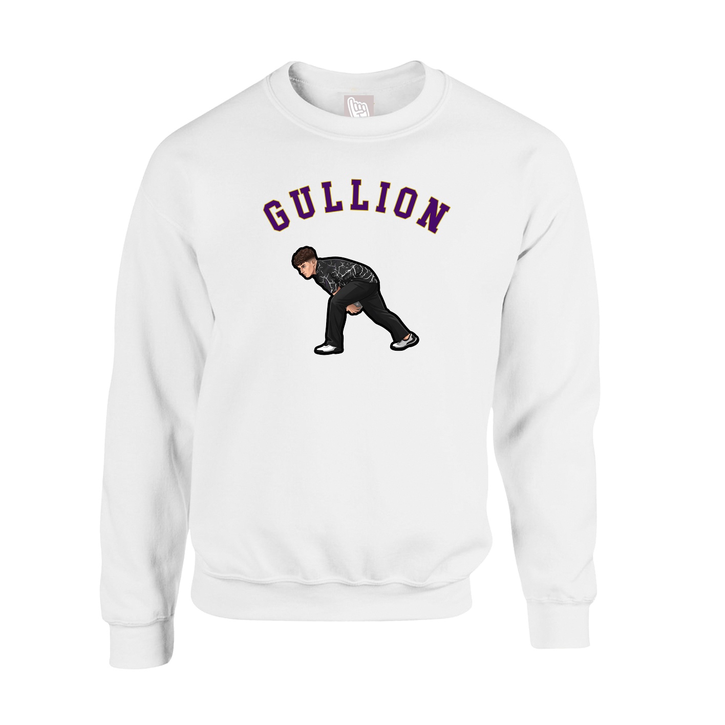 Fleece Crew — Shirsey Arch in White