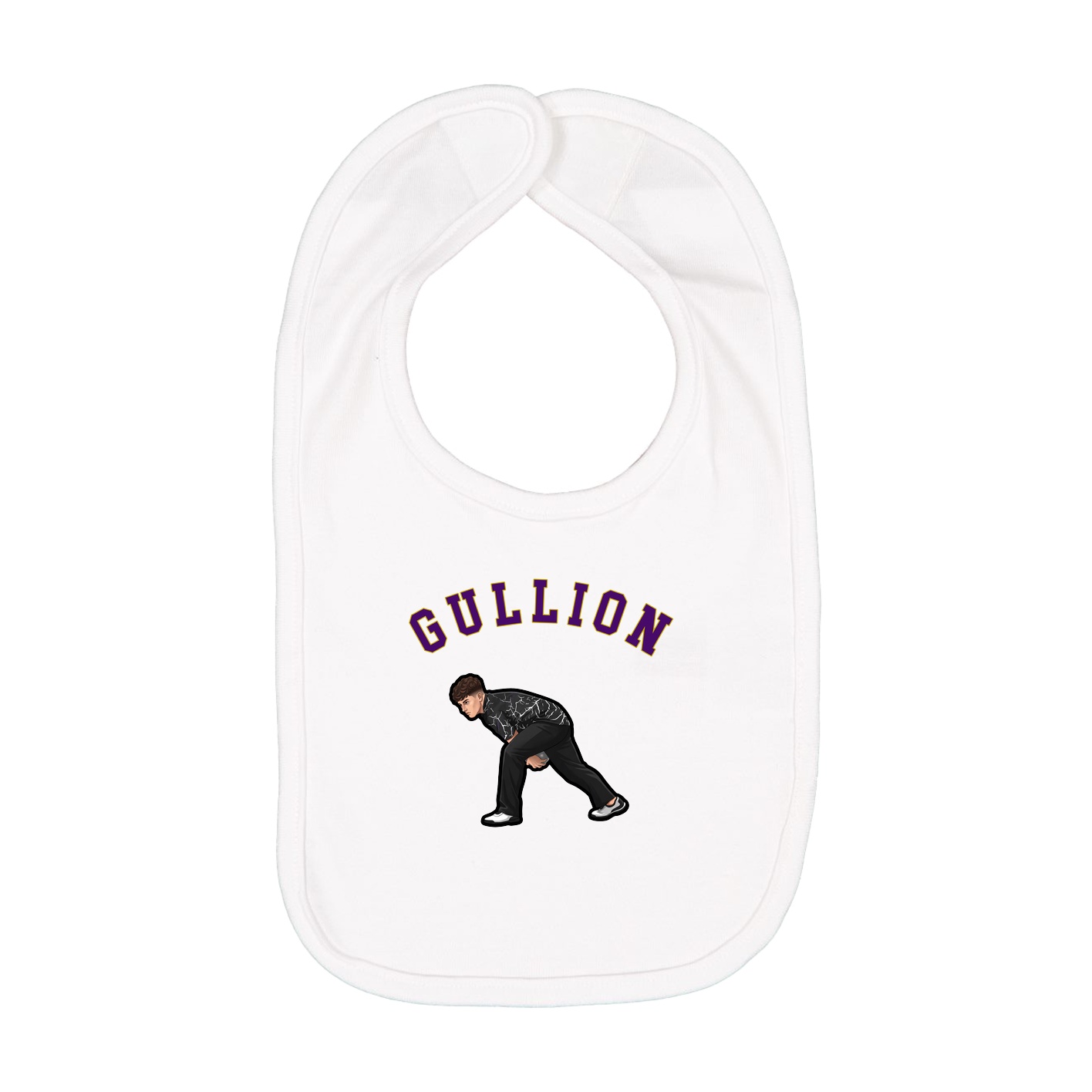 Infant Bib — Shirsey Arch in White