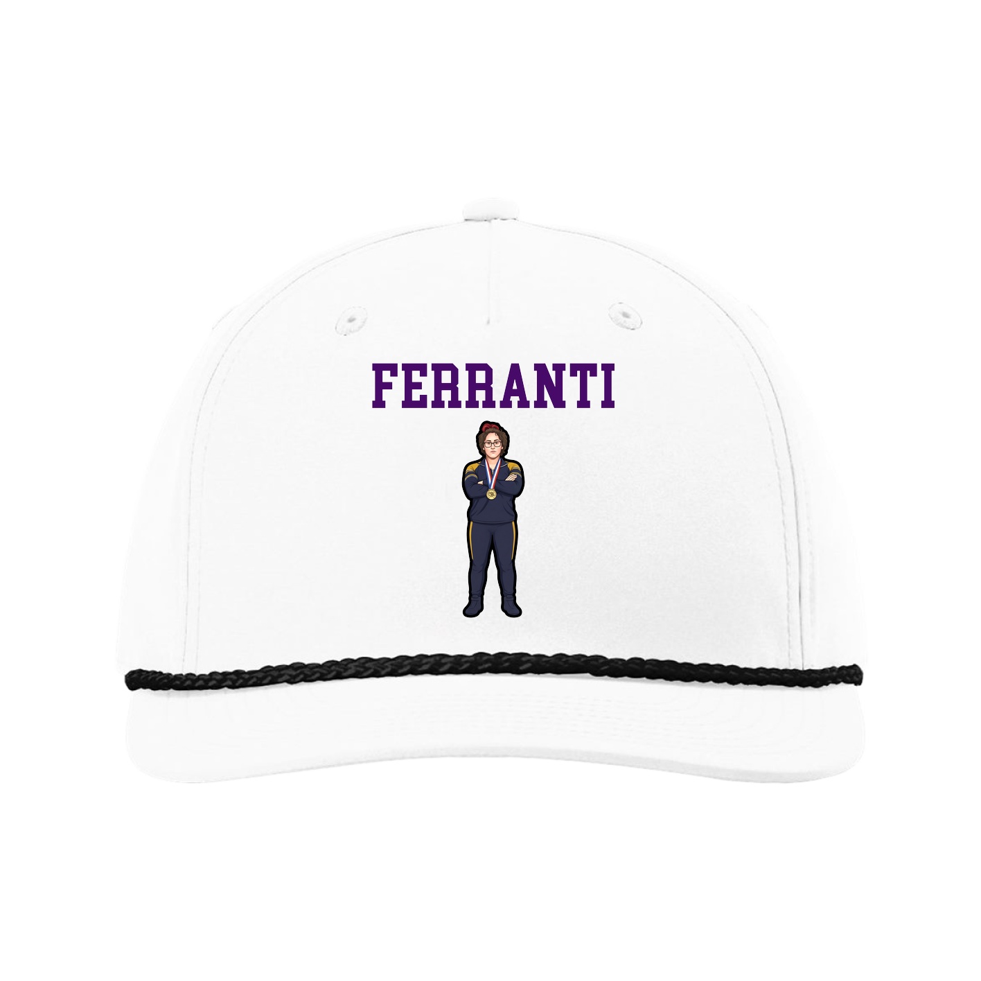 Five-Panel Classic Rope Cap — Shirsey in White