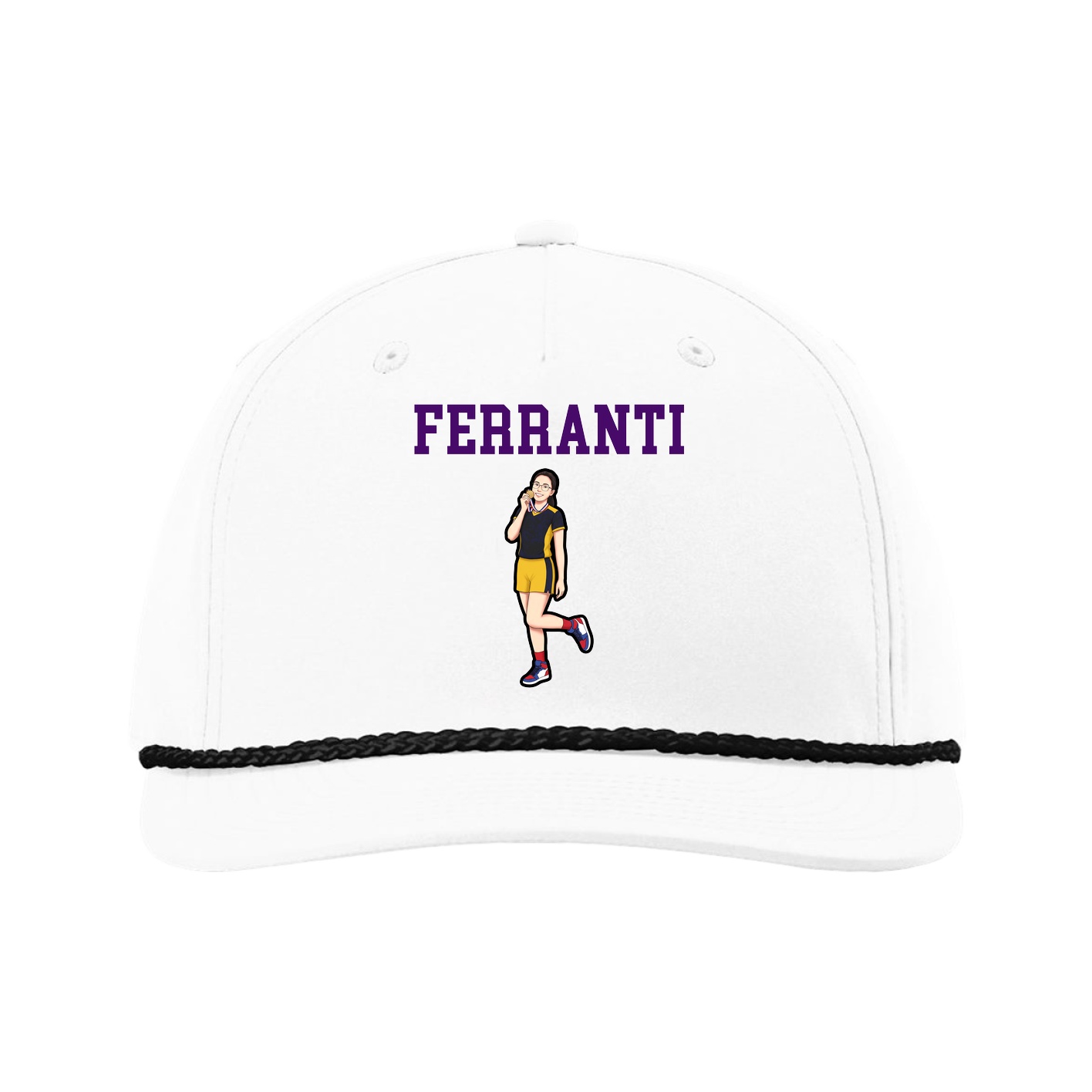 Five-Panel Classic Rope Cap — Shirsey in White