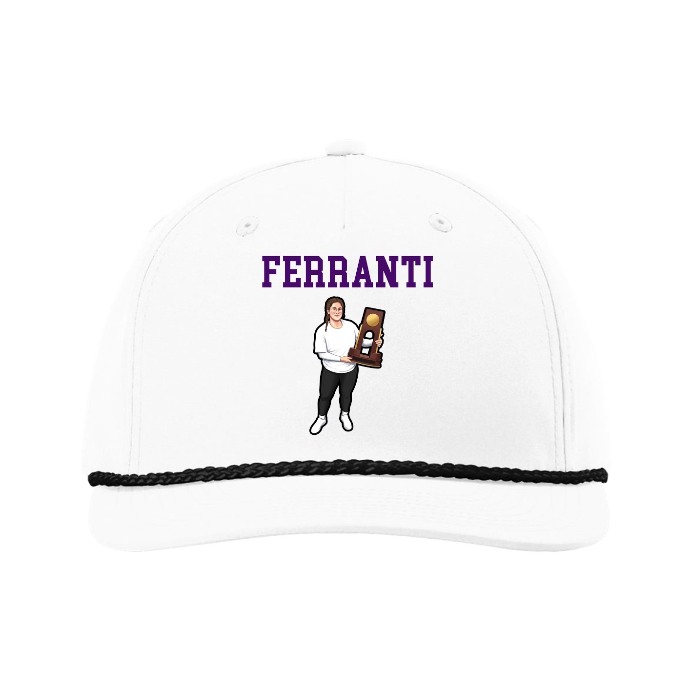 Five-Panel Classic Rope Cap — Shirsey in White