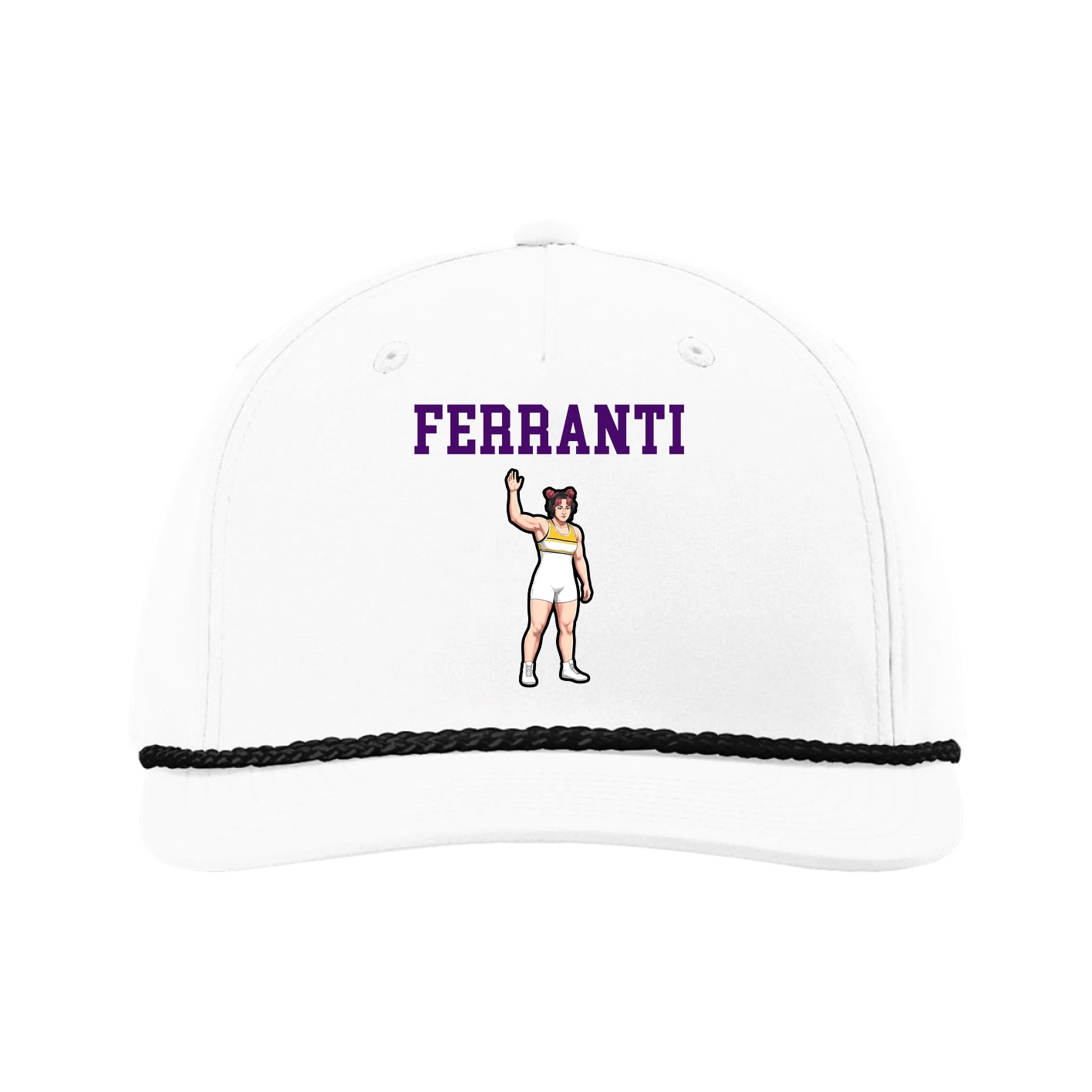 Five-Panel Classic Rope Cap — Shirsey in White