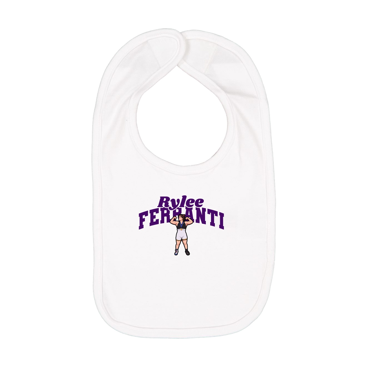 Infant Bib — Signature Arch in White