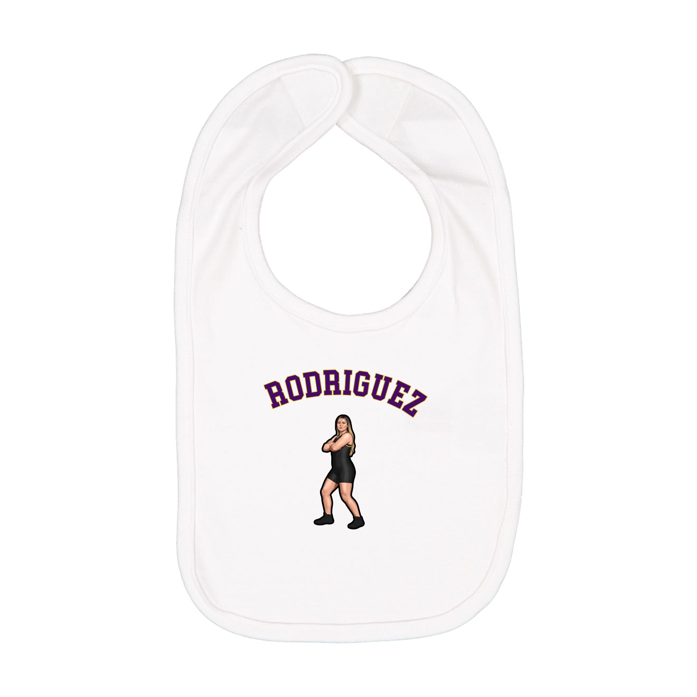 Infant Bib — Shirsey Arch in White