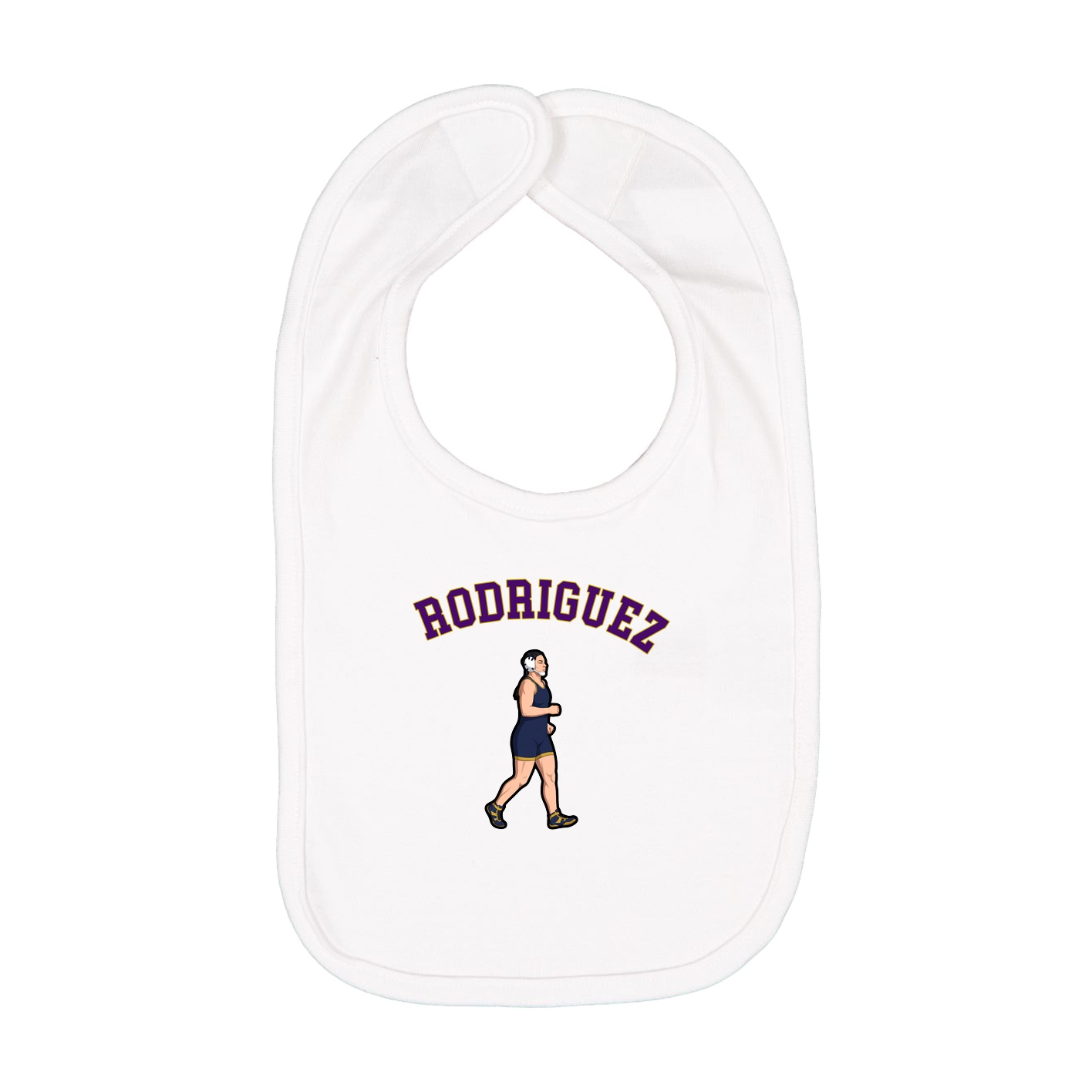 Infant Bib — Shirsey Arch in White