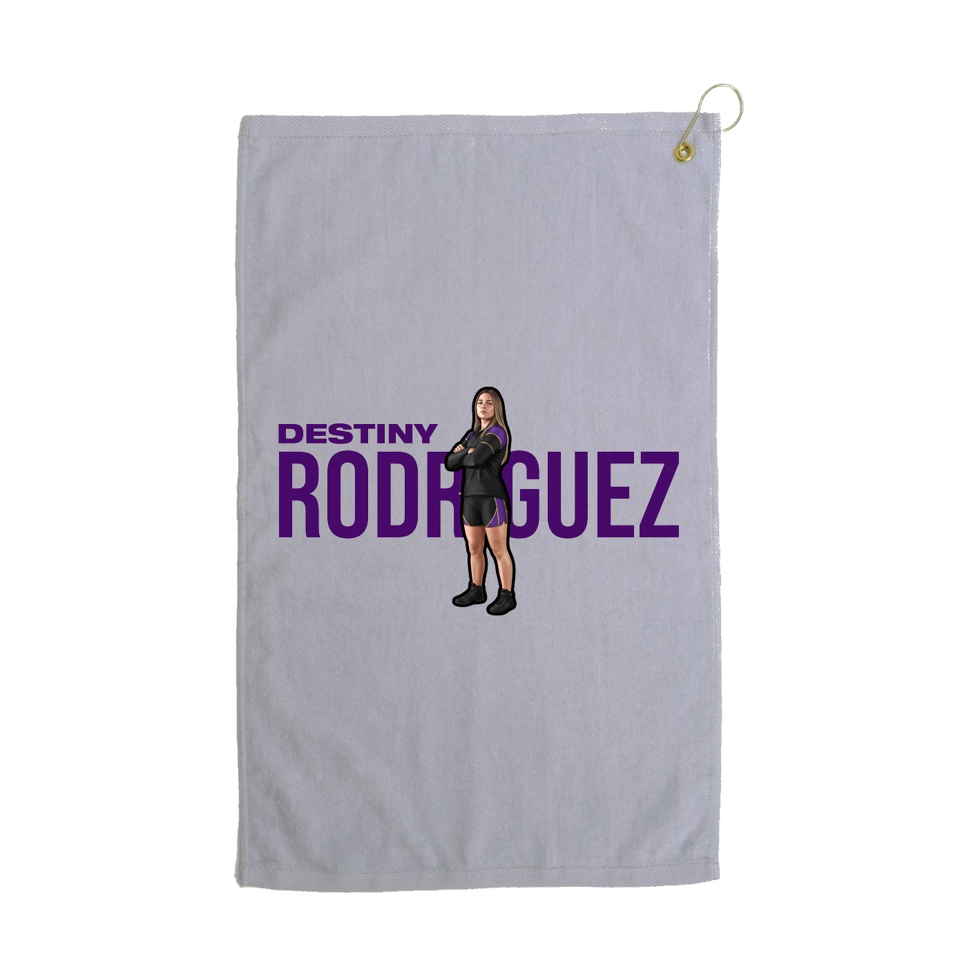 Golf Towel — Player Name in Grey