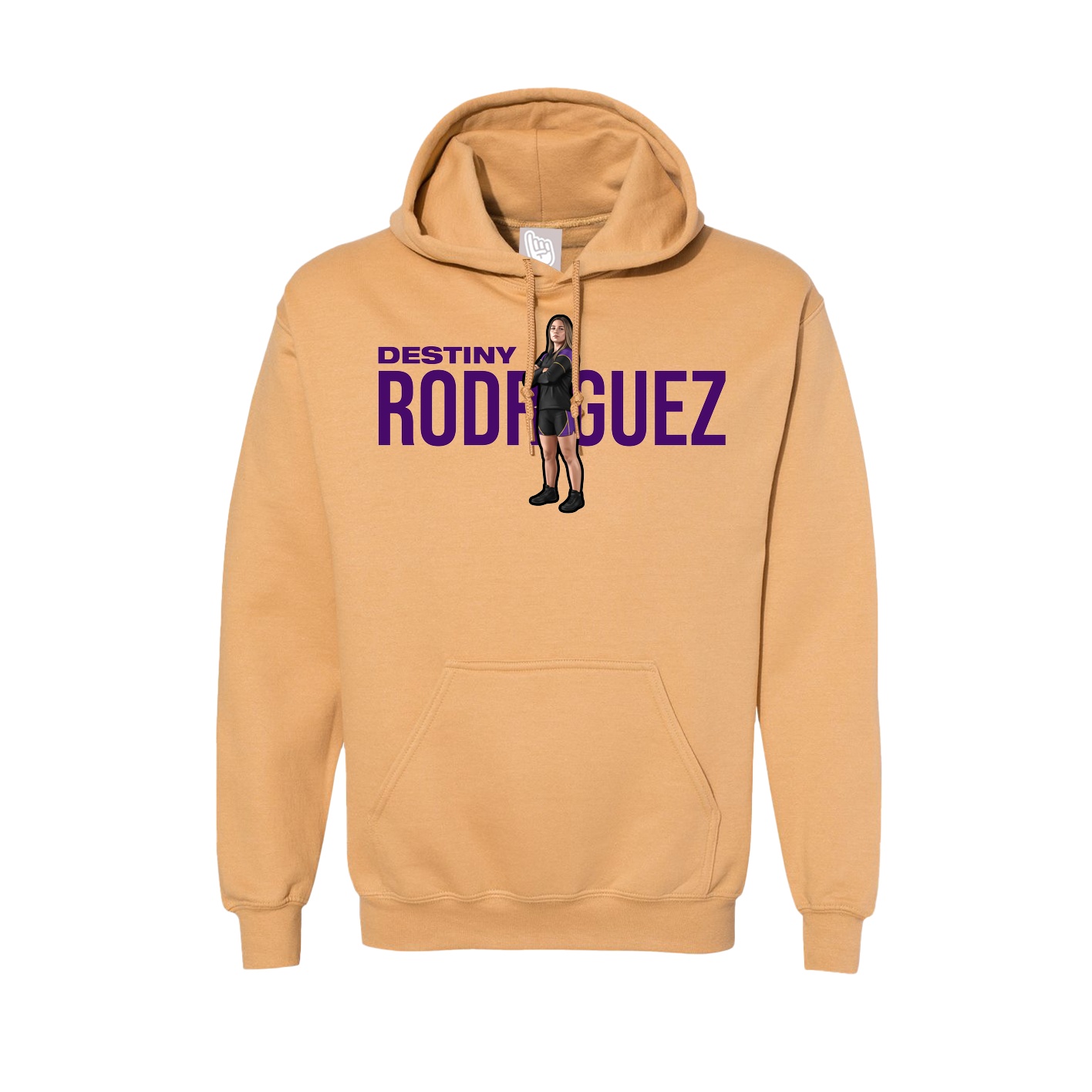 Hoodie — Player Name in Vegas Gold