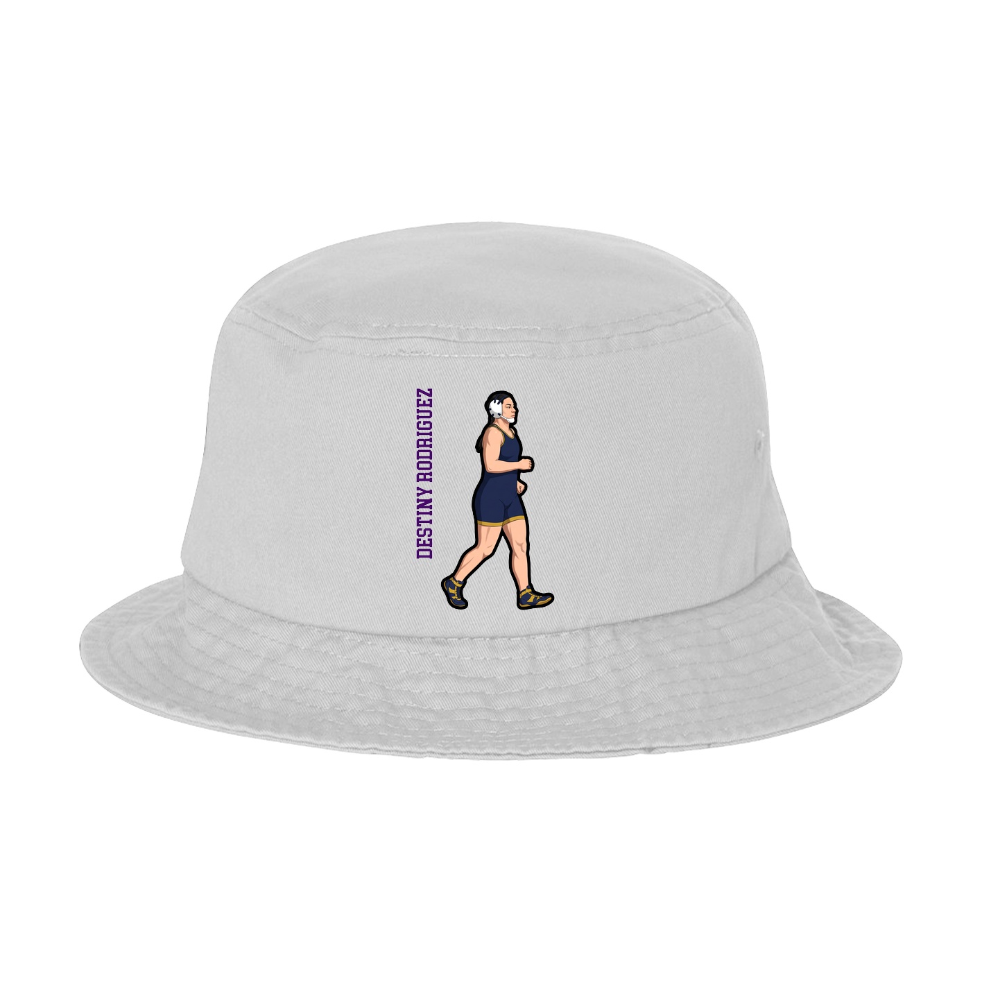 Bucket Cap — Name Vertical in White