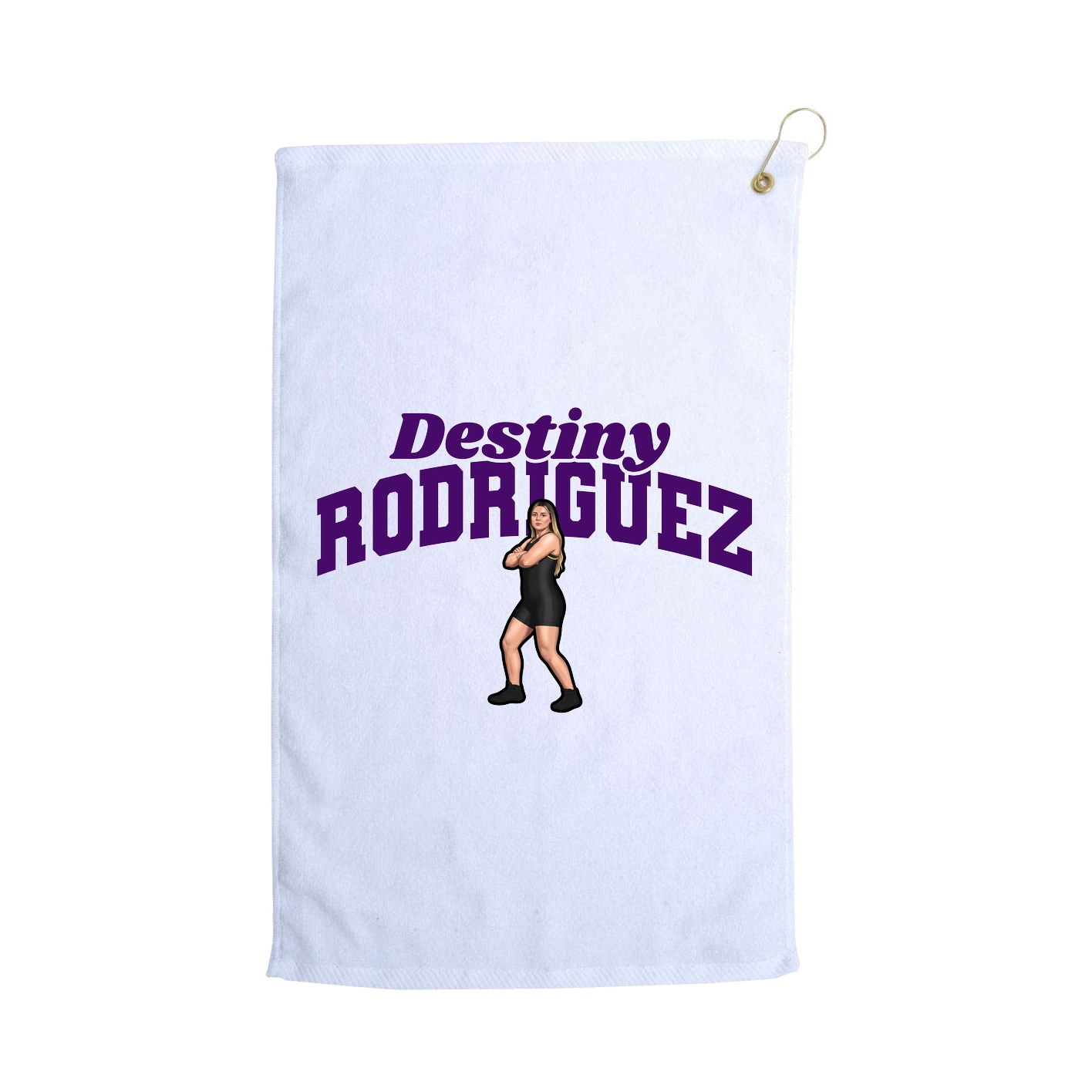 Golf Towel — Signature Arch in White