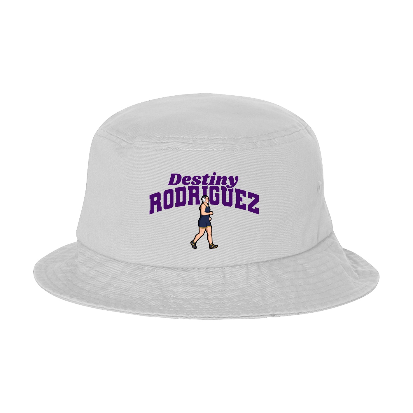Bucket Cap — Signature Arch in White