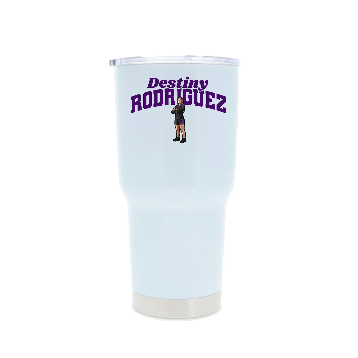 30oz Stainless Steel Tumbler — Signature Arch in White