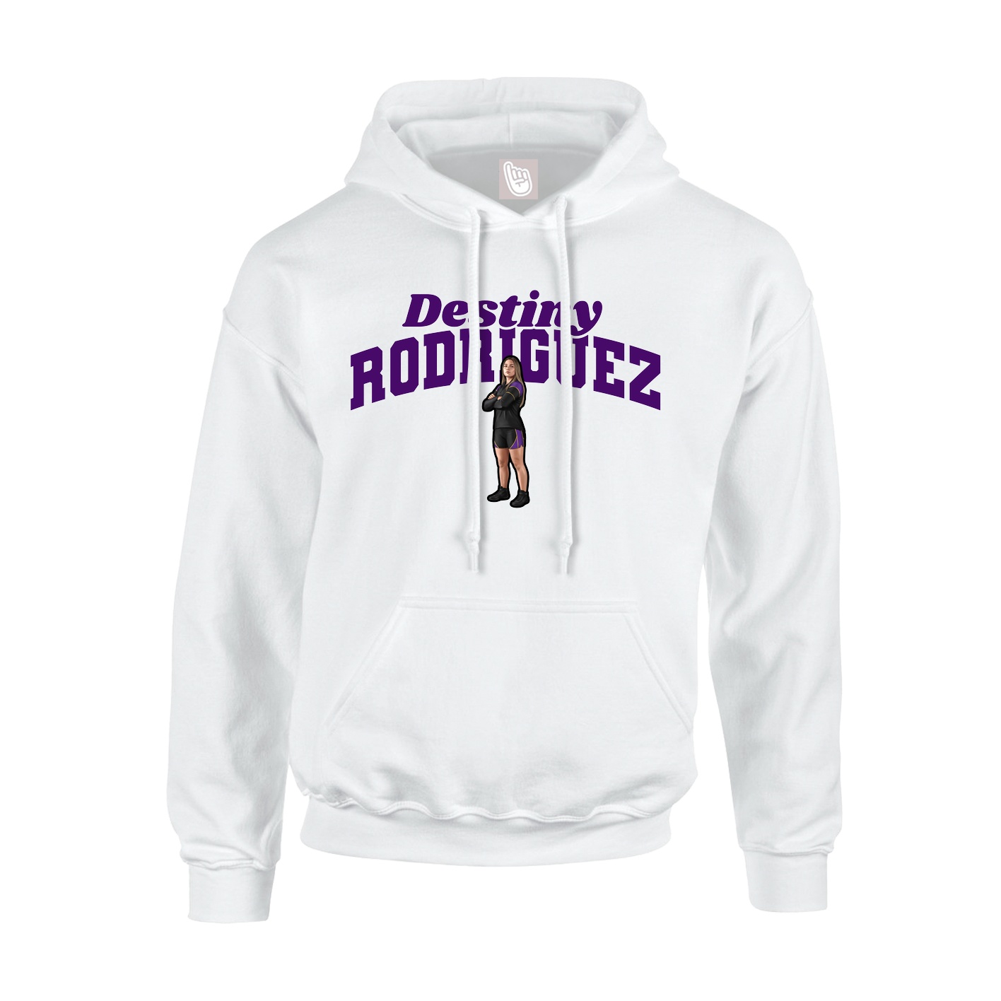 Hoodie — Signature Arch in White