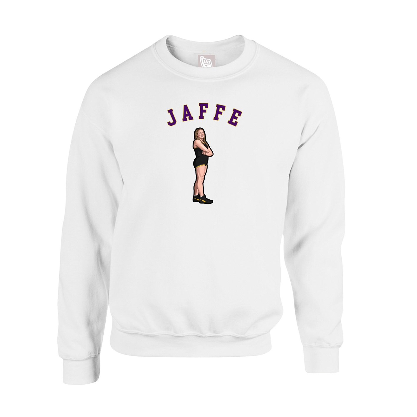 Fleece Crew — Shirsey Arch in White