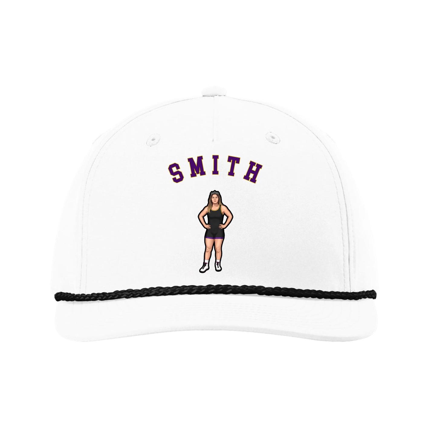 Five-Panel Classic Rope Cap — Shirsey Arch in White