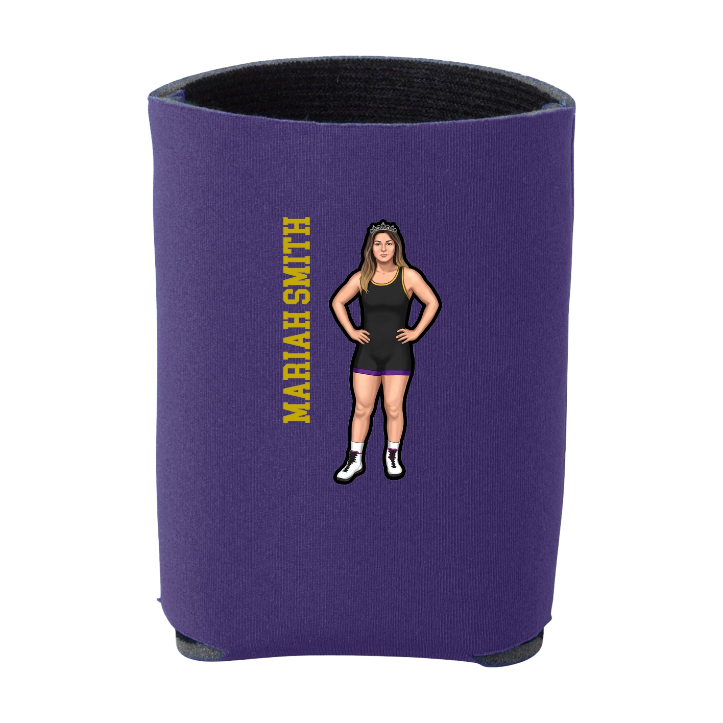 Can Holder — Name Vertical in Purple
