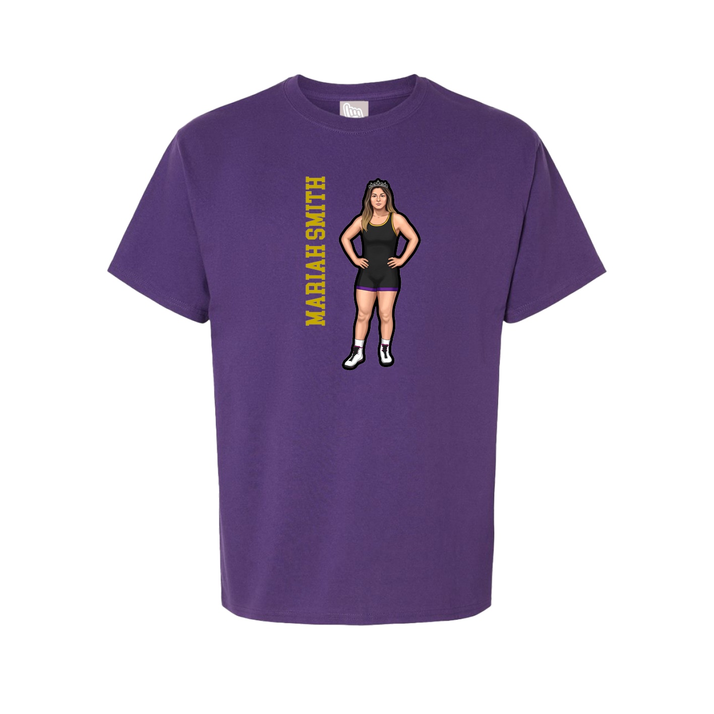 Tee — Name Vertical in Purple
