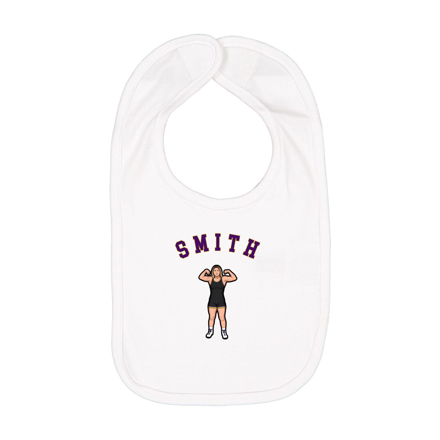Infant Bib — Shirsey Arch in White