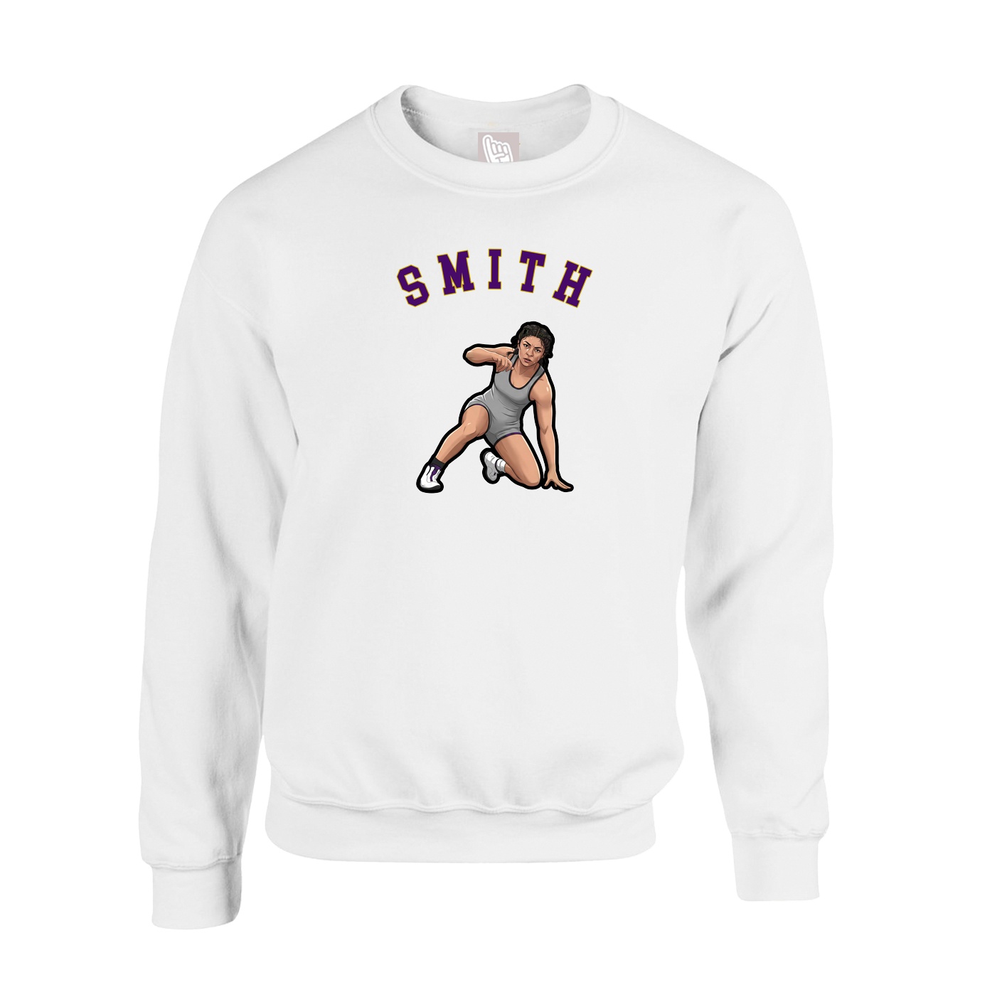 Fleece Crew — Shirsey Arch in White