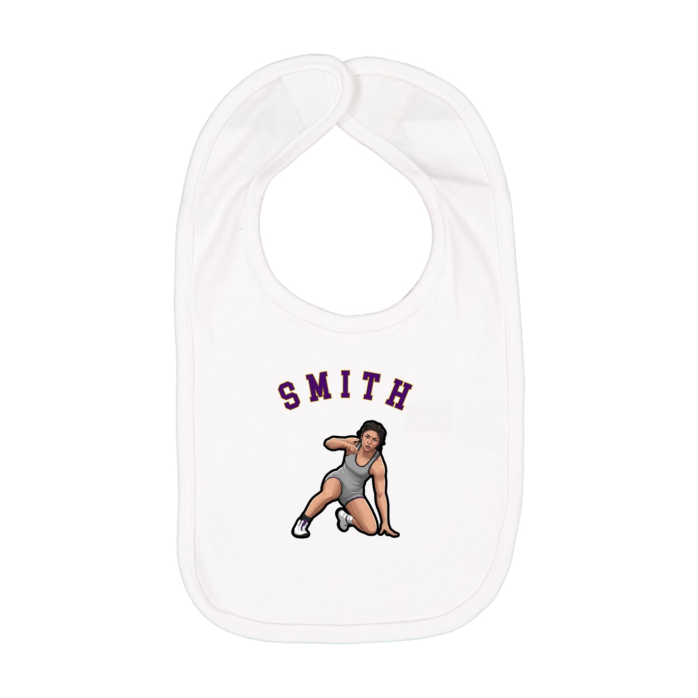 Infant Bib — Shirsey Arch in White