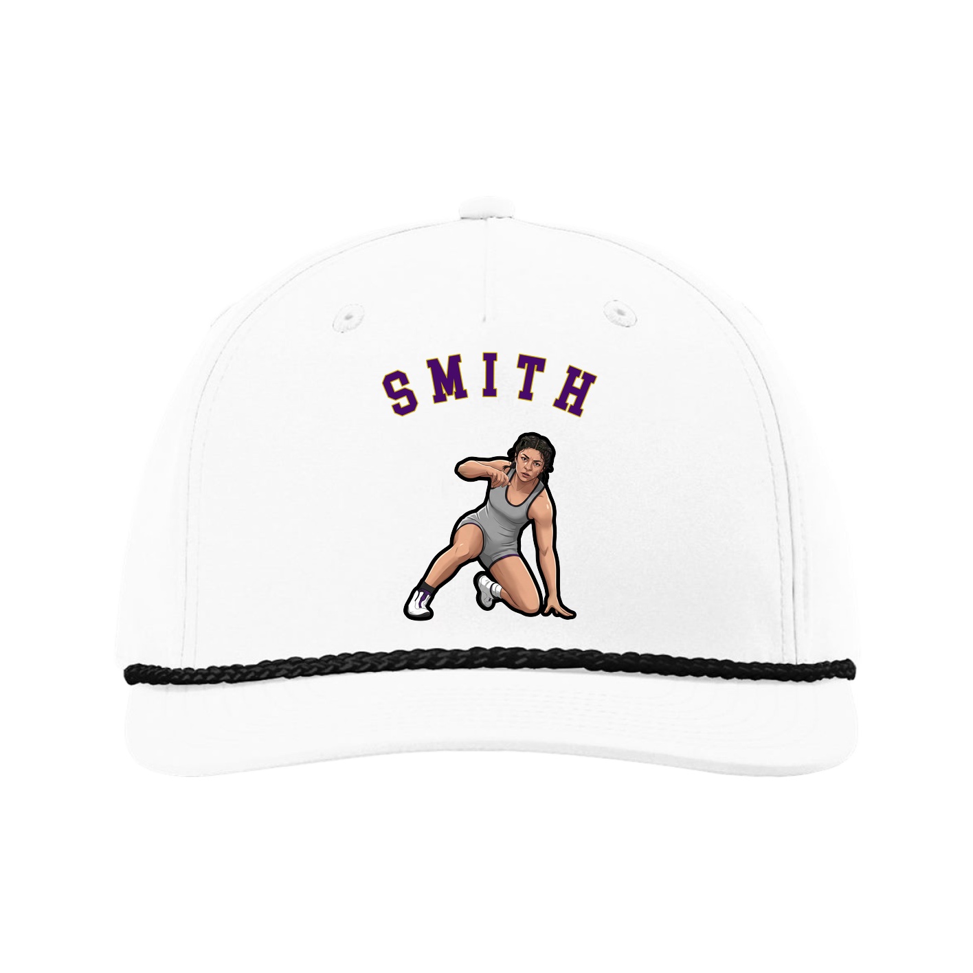 Five-Panel Classic Rope Cap — Shirsey Arch in White
