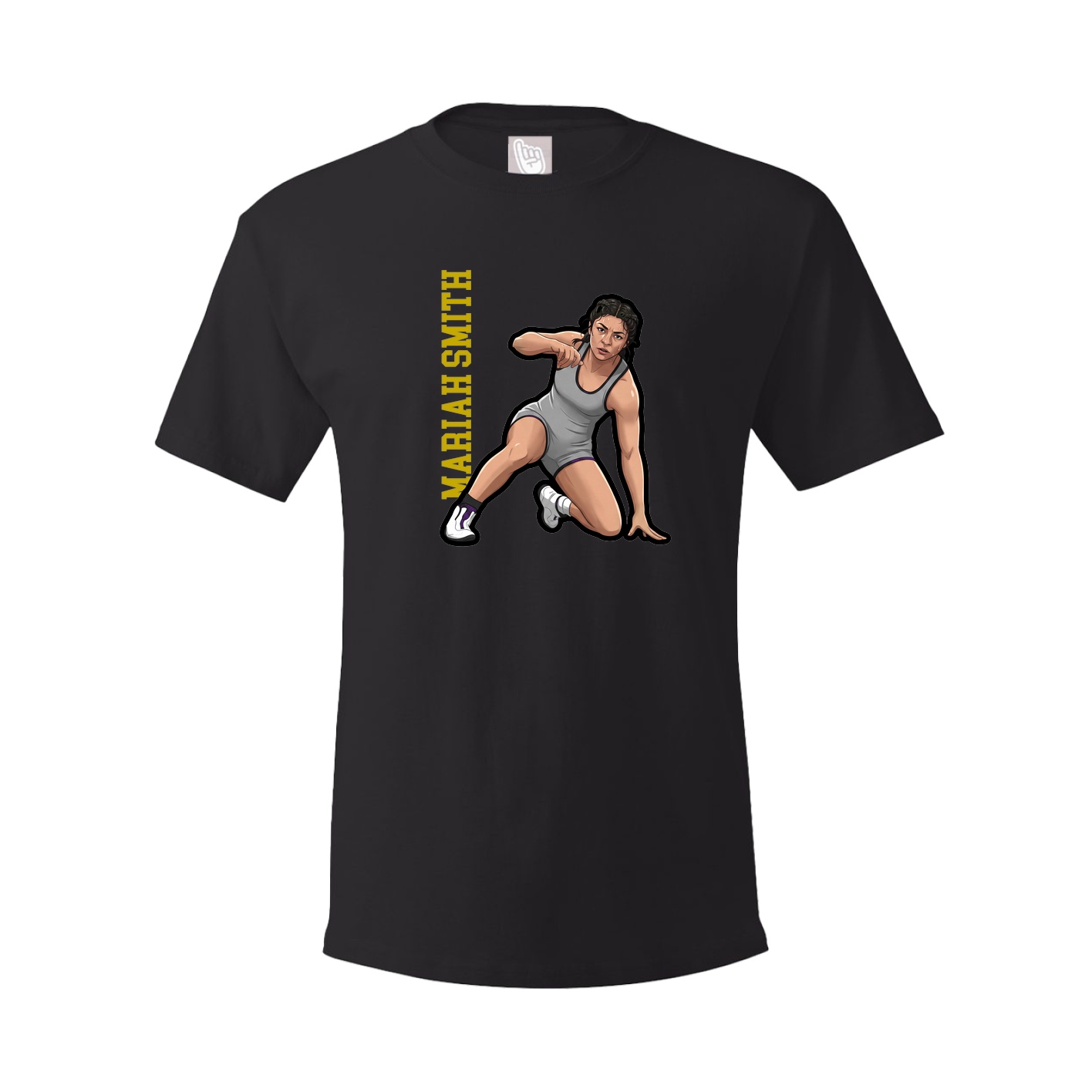 Youth Tee — Name Vertical in Black