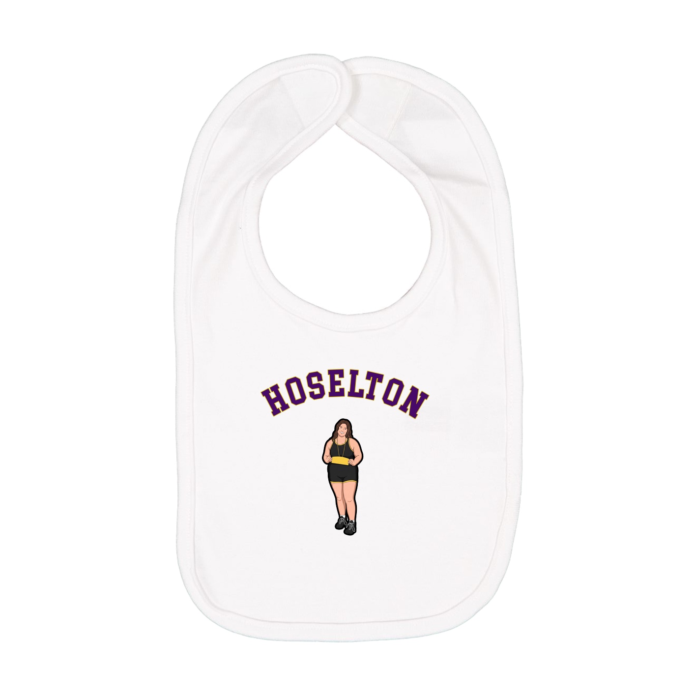 Infant Bib — Shirsey Arch in White