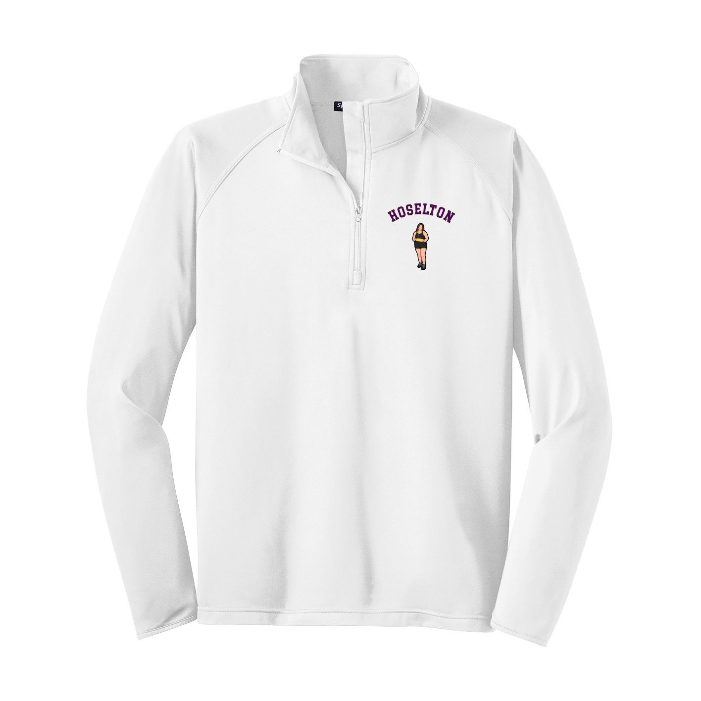 Q-Zip Pullover — Shirsey Arch in White