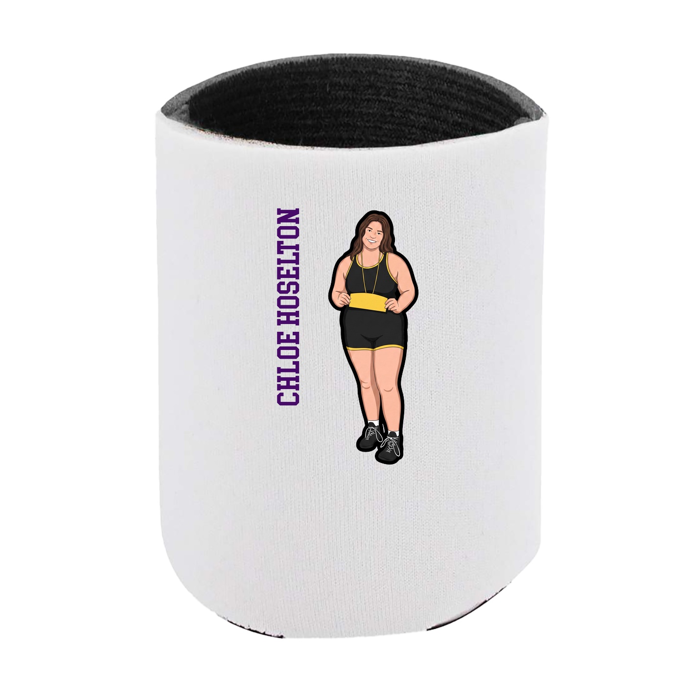 Can Holder — Name Vertical in White