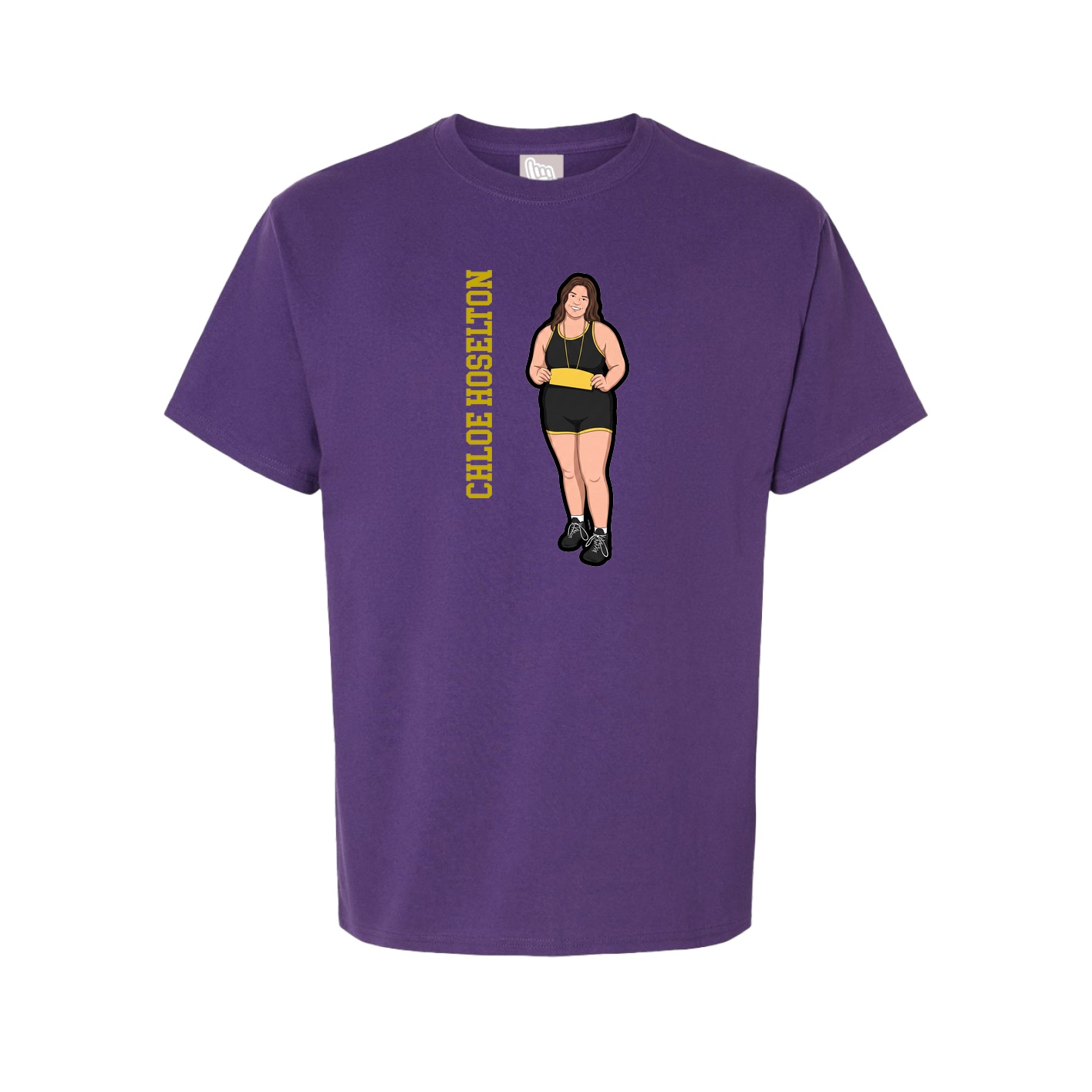 Tee — Name Vertical in Purple