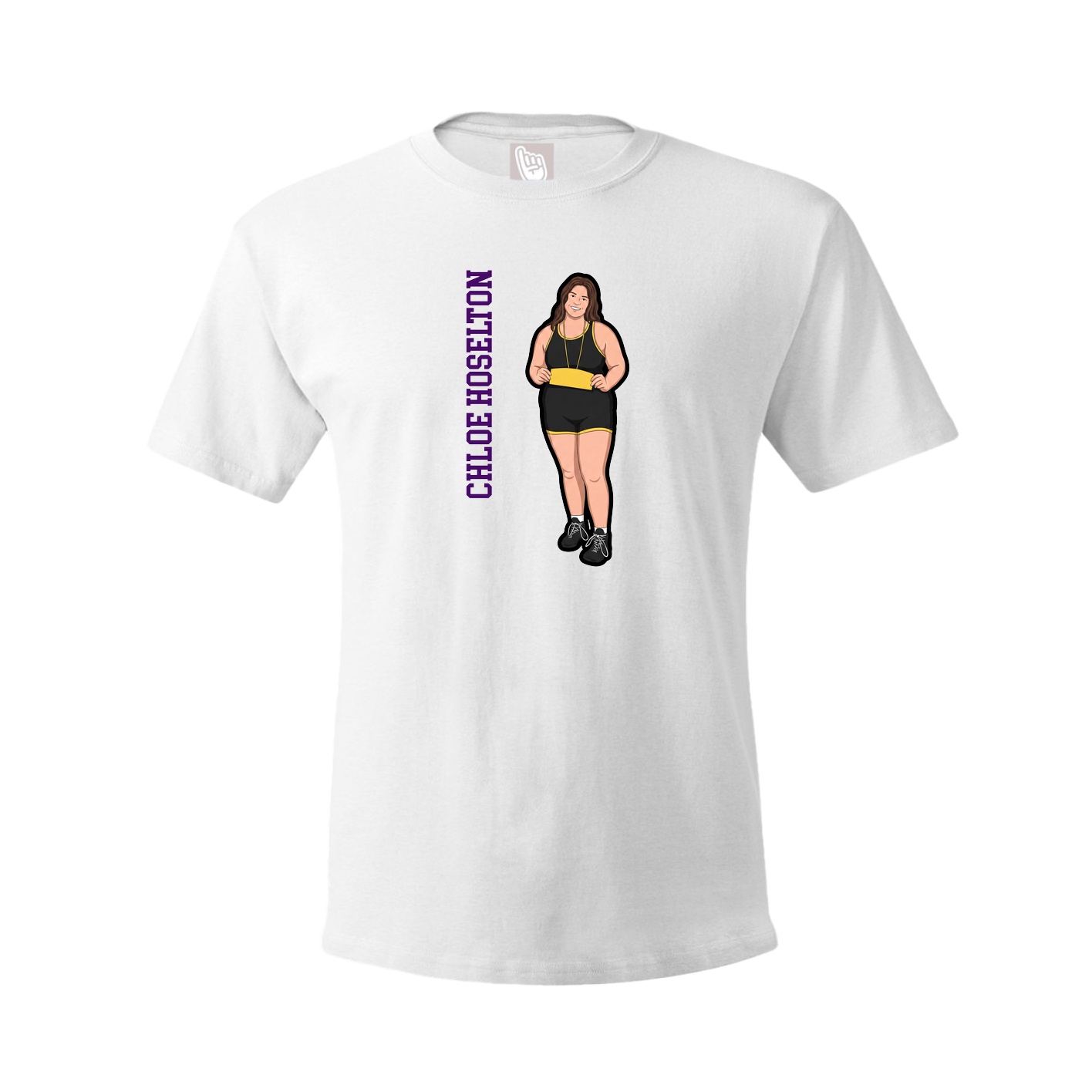 Youth Tee — Name Vertical in White