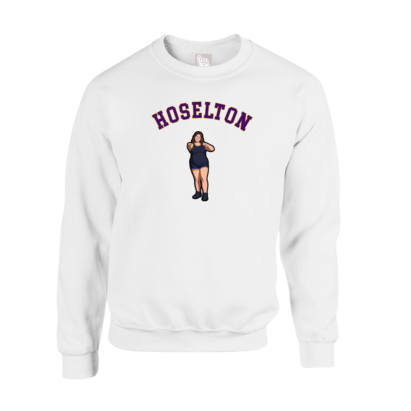 Fleece Crew — Shirsey Arch in White