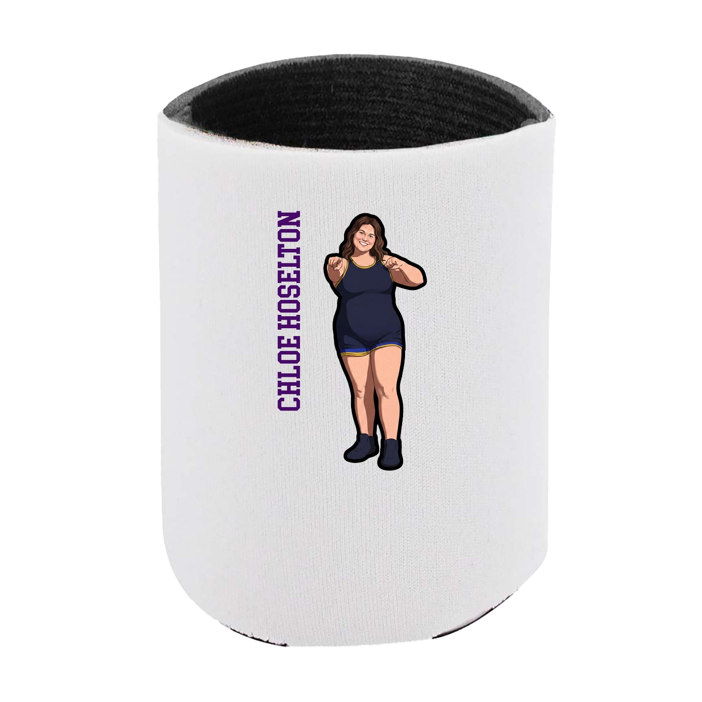 Can Holder — Name Vertical in White