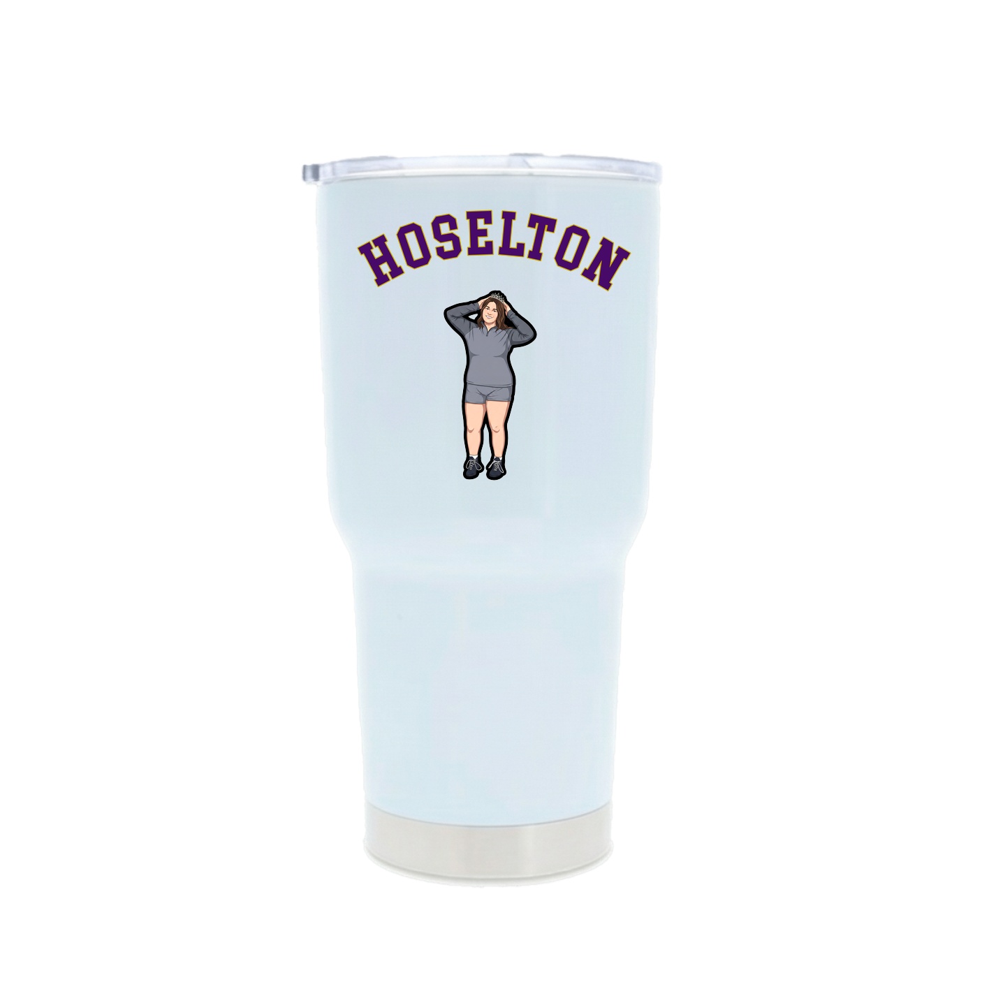 30oz Stainless Steel Tumbler — Shirsey Arch in White