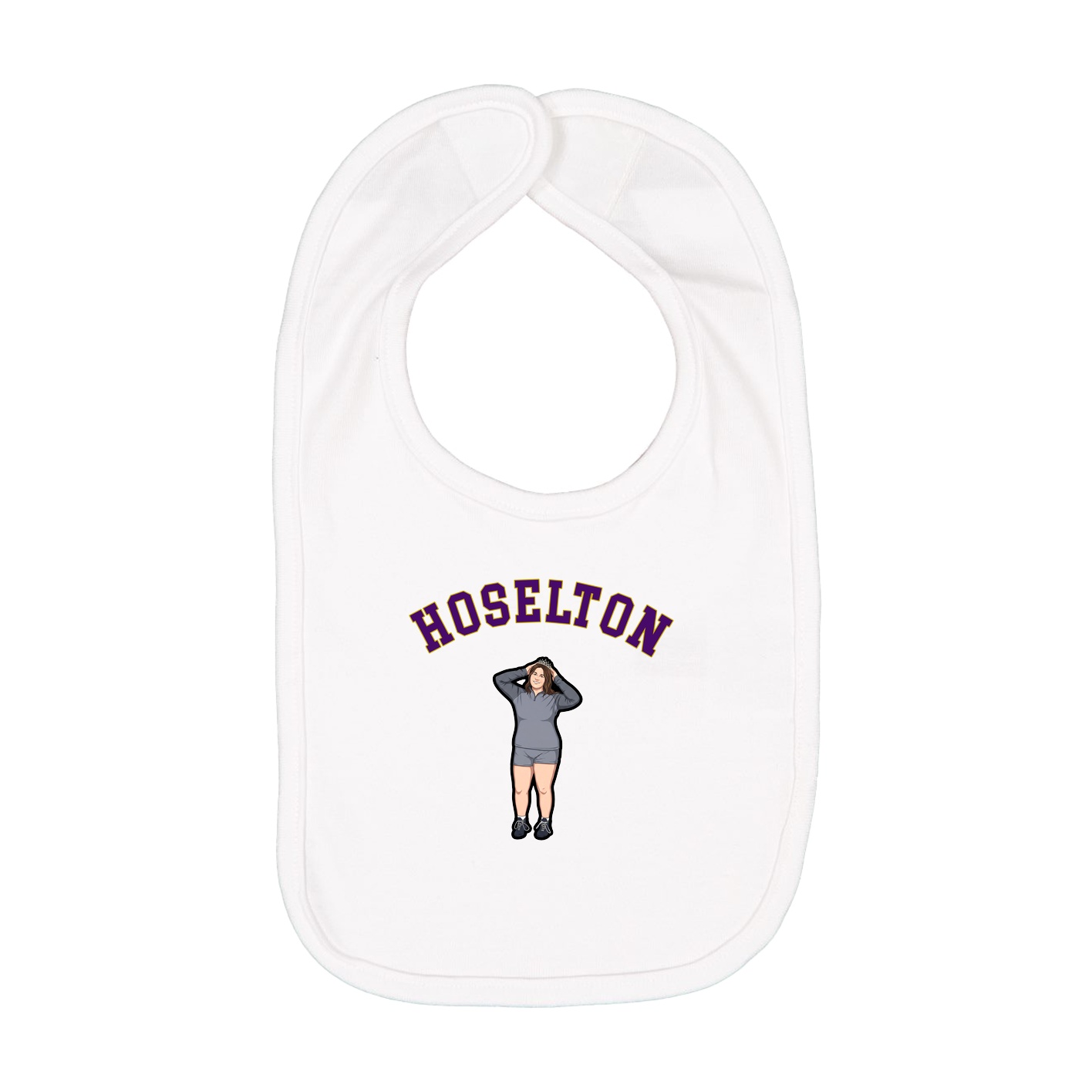 Infant Bib — Shirsey Arch in White