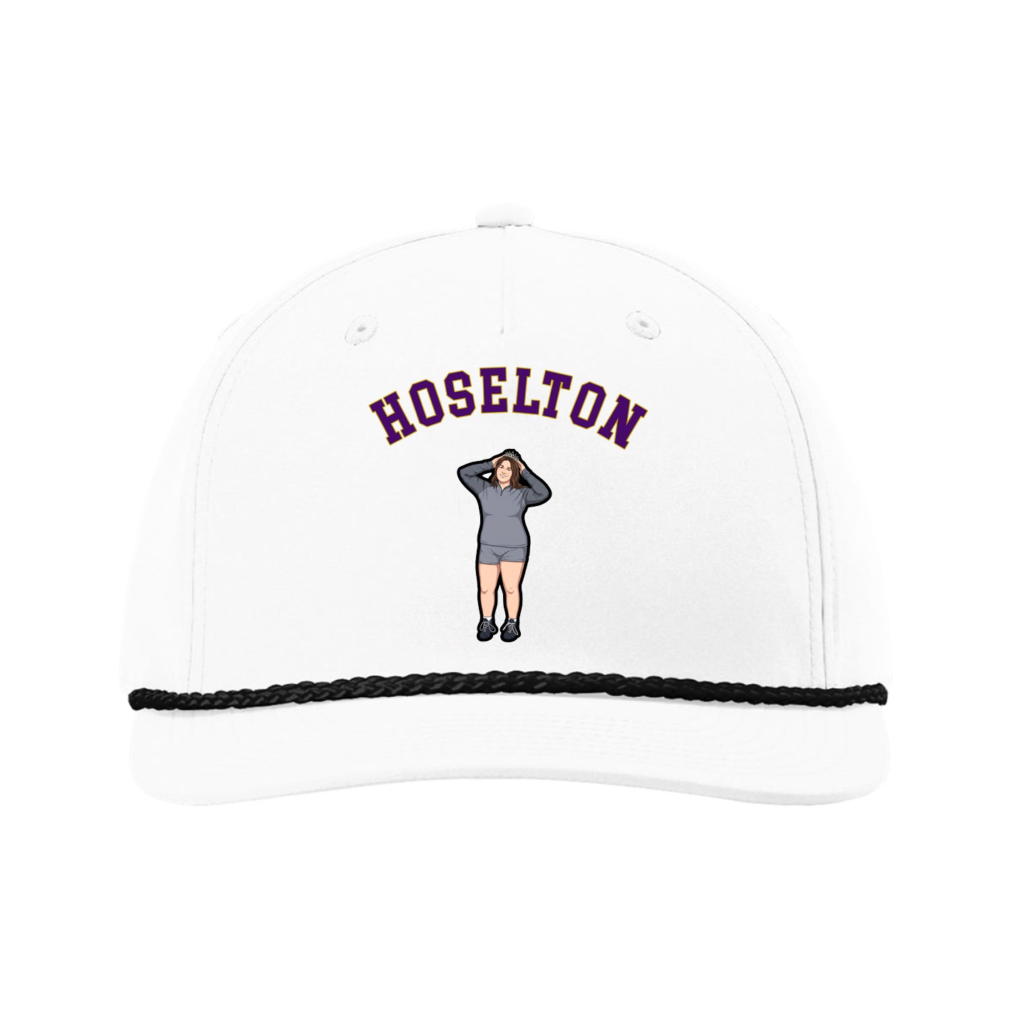 Five-Panel Classic Rope Cap — Shirsey Arch in White