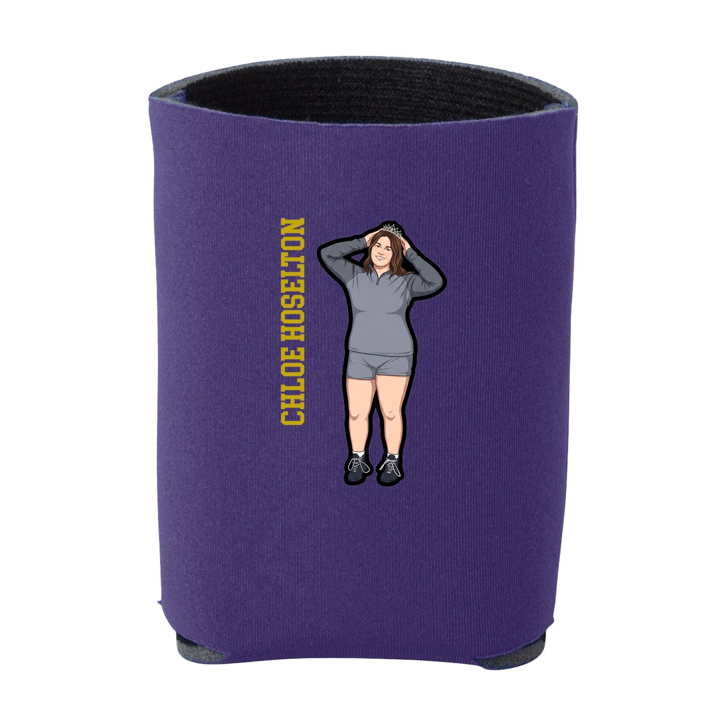 Can Holder — Name Vertical in Purple