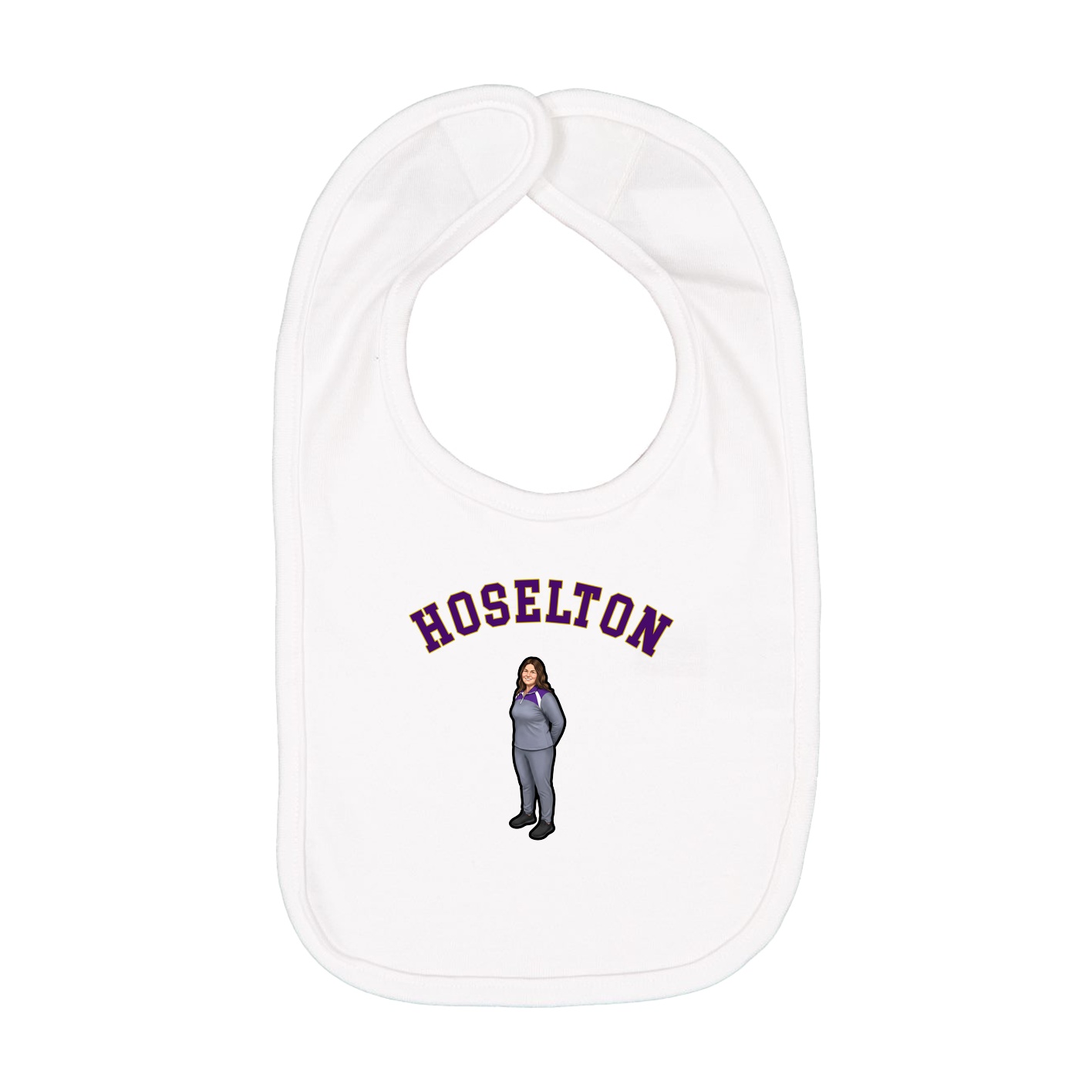 Infant Bib — Shirsey Arch in White